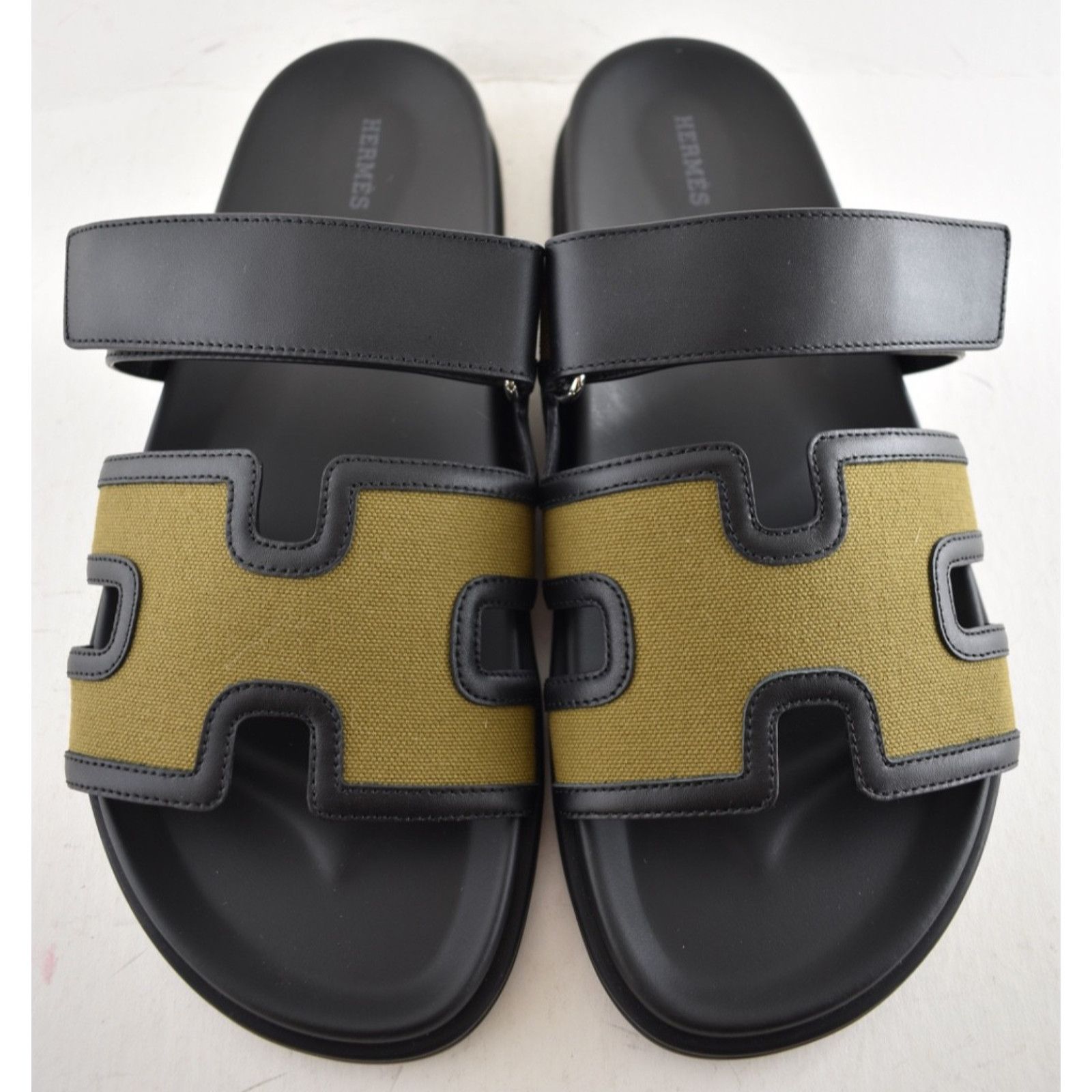 Hermes Hermes Chypre Sandal Mens Black Canvas Cargo Flat 45 12 Size US 12 / EU 45 - 8 Thumbnail