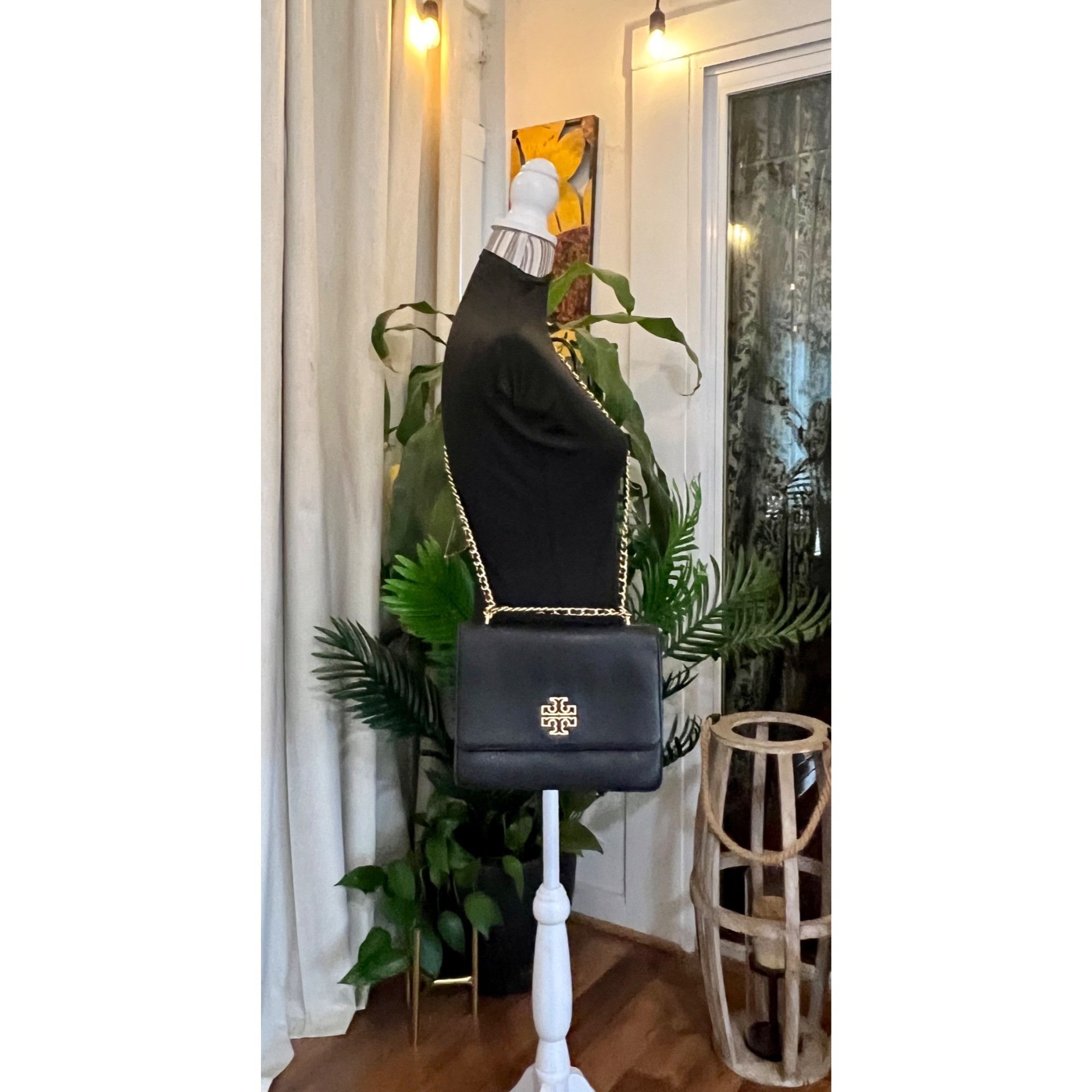 Tory Burch ✺✺ AUTHENTIC TORY BURCH BLACK BRITTEN HANDBAG ✺✺ Size ONE SIZE - 11 Thumbnail