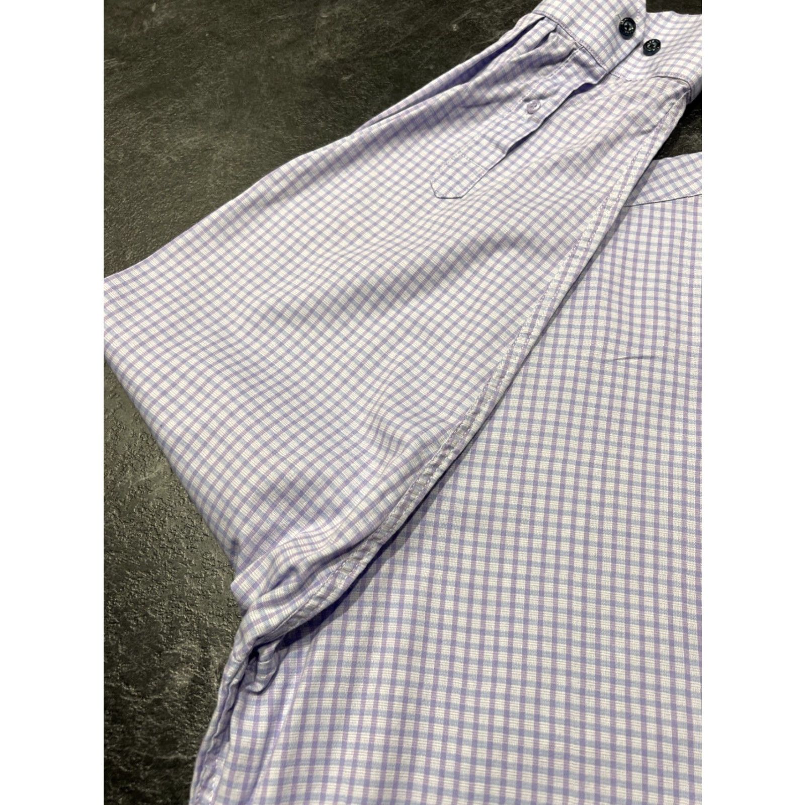 47 Duchamp London Dress Shirt Slim Stretch Lavender Plaid 18.5 47 Size 18.5in Regular Men Size US XXL / EU 58 / 5 - 5 Thumbnail