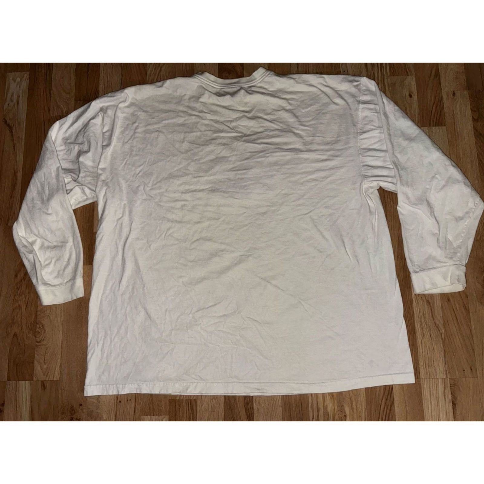 Vintage VINTAGE Marithe Francois Girbaud Shirt Mens 4XL Long Sleeve White Crew Neck Logo 90s Grunge Streetwear Size US XXL / EU 58 / 5 - 3 Thumbnail