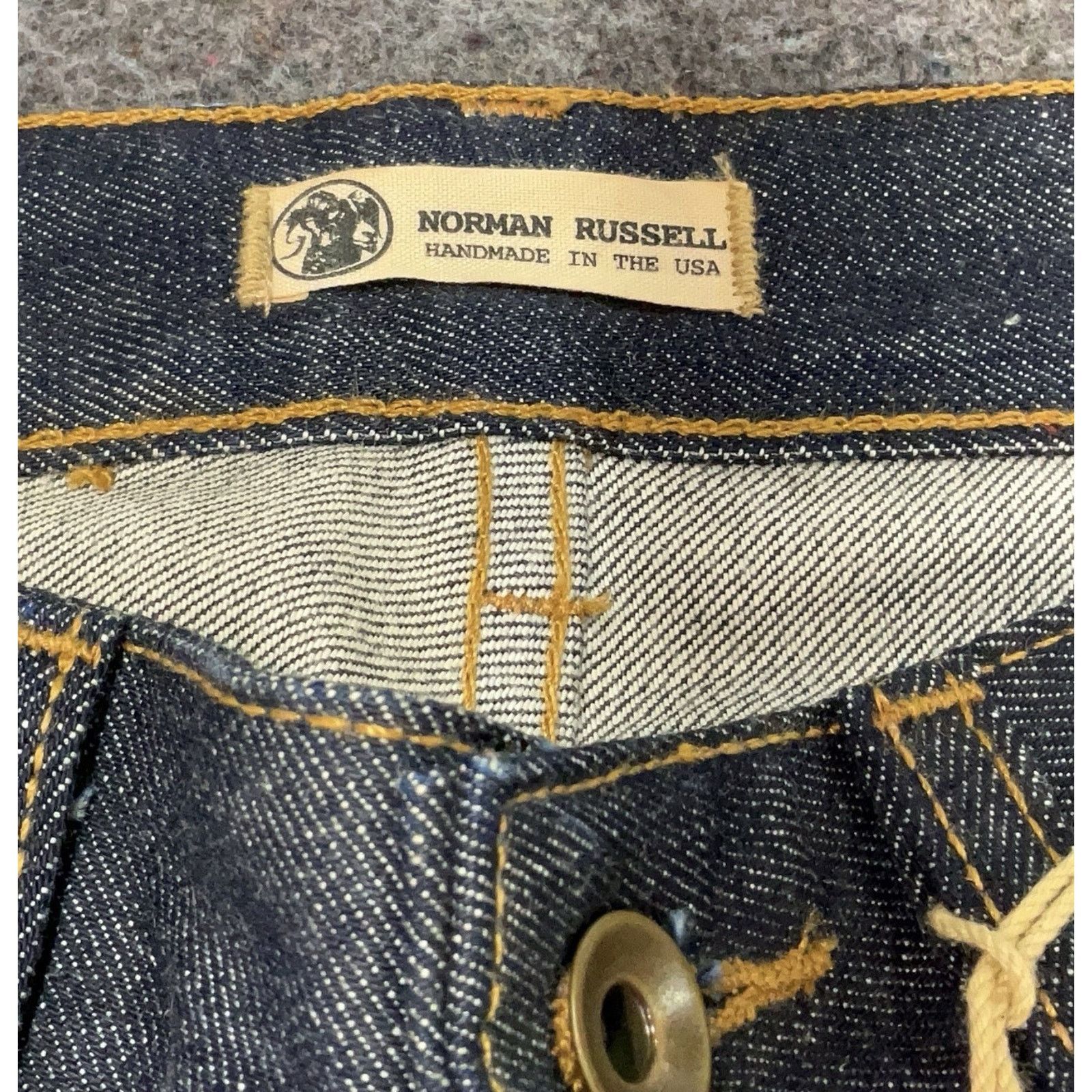 NWT Norman Russell 29 x 33 Selvedge Jeans Hammer Straight
