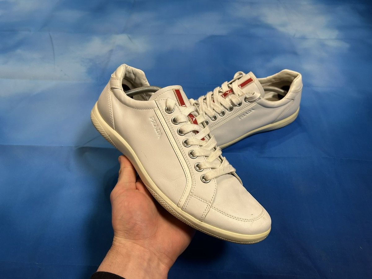Prada Vintage Prada Sport Logo White Leather Sneakers Shoes Size US 10 / EU 43 - 1 Thumbnail