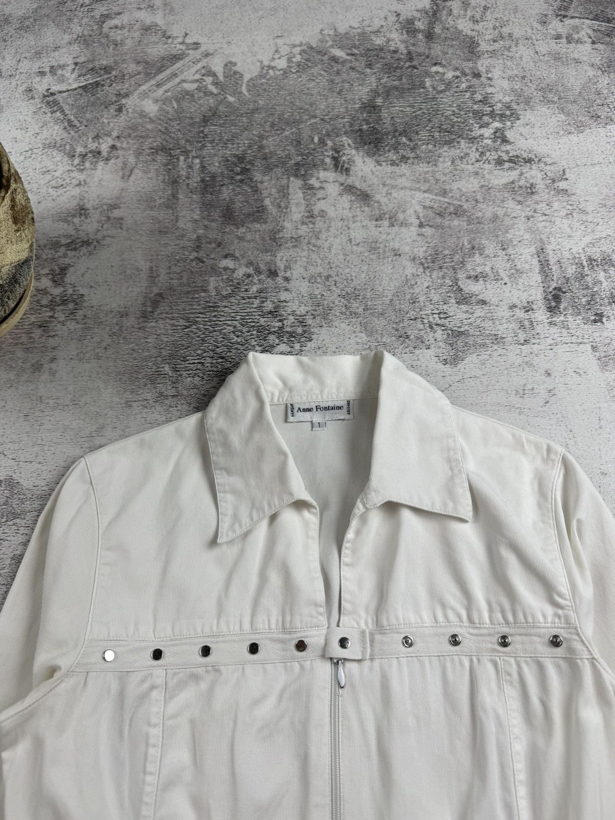 ANNE FONTAINE Anne Fontaine 1 Size Vintage Designer Women’s White Blazer Coat Shirt Jacket Size S / US 4 / IT 40 - 7 Thumbnail