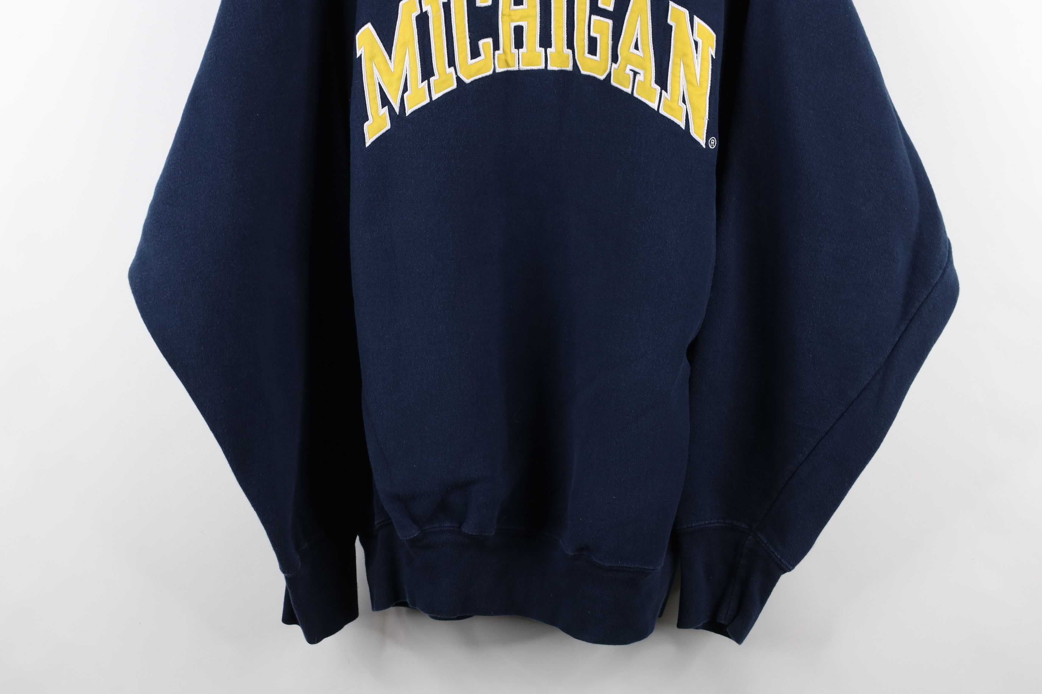 Vintage Vintage 90s Heavyweight University of Michigan Sweatshirt Size US XL / EU 56 / 4 - 3 Thumbnail