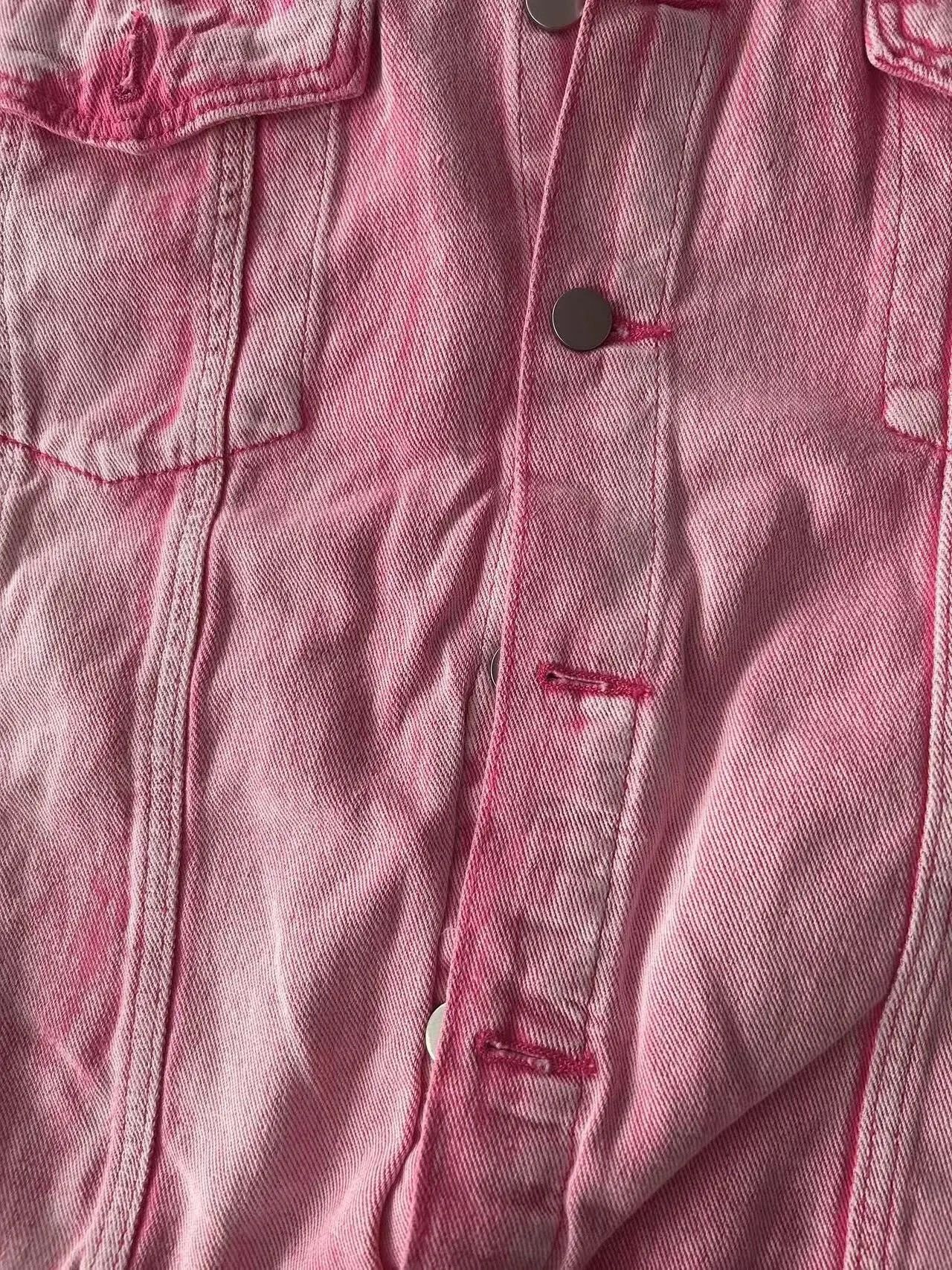 Japanese Brand × Vintage Casual Korean Pink Set Suit Solid Jeans + Jacket Coat Size 40R - 19 Thumbnail