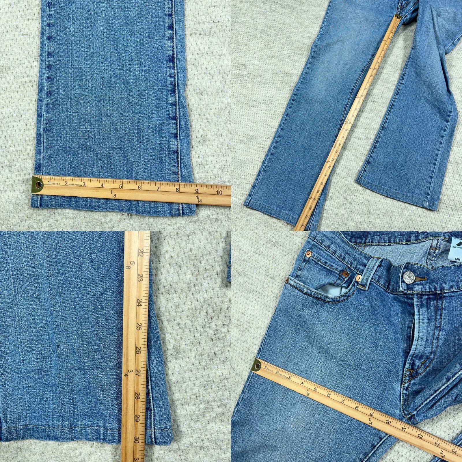 Levi's VINTAGE Levi's 542 Jeans Women 16 Low Rise Bootcut Flare 5-Pocket Denim Blue 2000s 90s Western Cowboy Classic Mens? Size 38" / US 16 / IT 52 - 8 Thumbnail