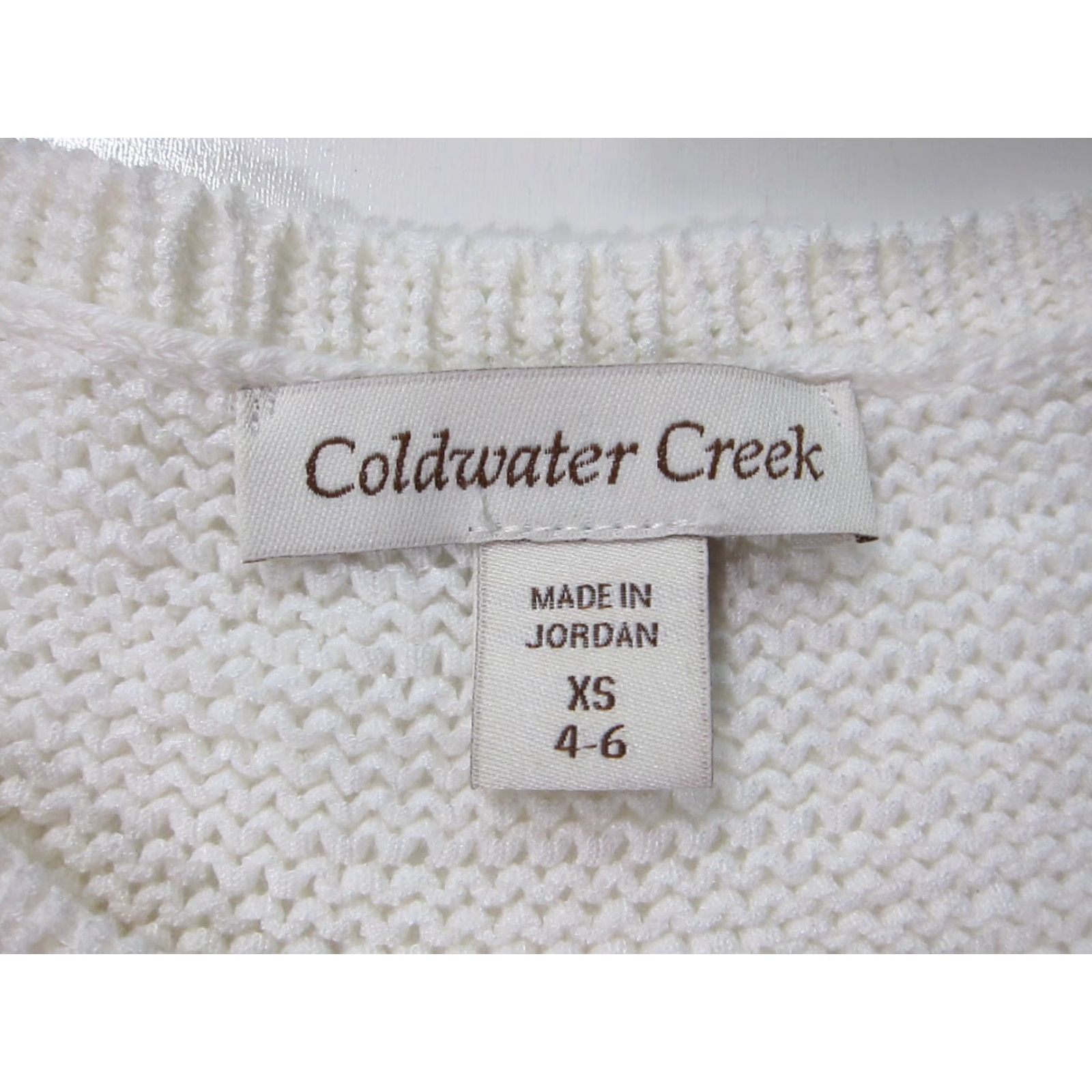 Coldwater Creek Coldwater Creek Nylon Stretch White Knit Round Neck Sleeveless Tank Sweater XS Assets: 80s 90s White Size XS / US 0-2 / IT 36-38 - 3 Thumbnail