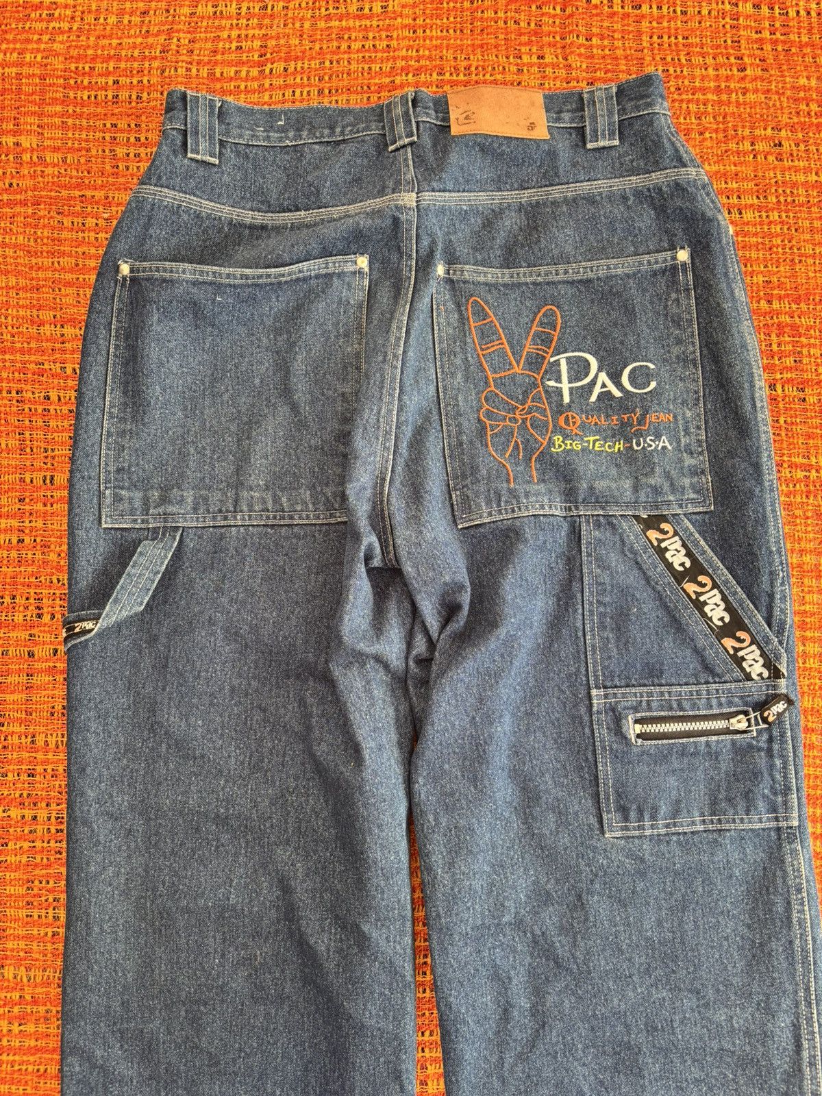 Vintage 90s 2pac denim carpenter pants Size US 34 / EU 50 - 1 Thumbnail