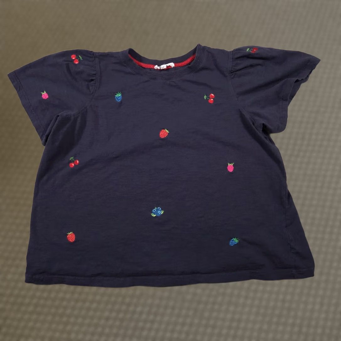 Gloverall VINTAGE Jane + Delancey Shirt Womens 2X Navy Embroidered Fruit Allover Puff Sleeve Tee Size XXL / US 16-18 / IT 52-54 - 1 Thumbnail