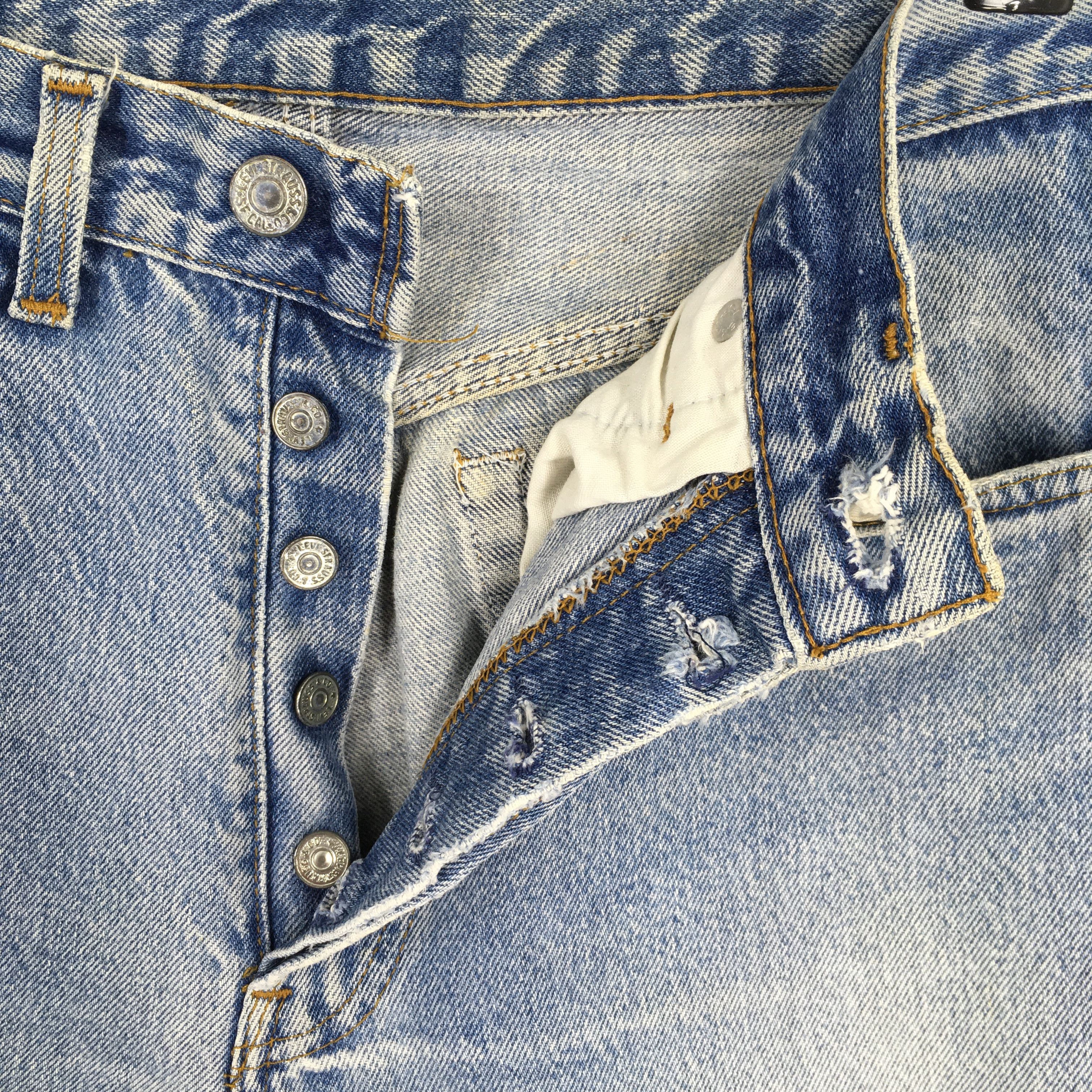 Levi's Size 29x30 Vintage 90s Levi's 501 Faded Blue Jeans S1361 Size US 29 - 6 Thumbnail