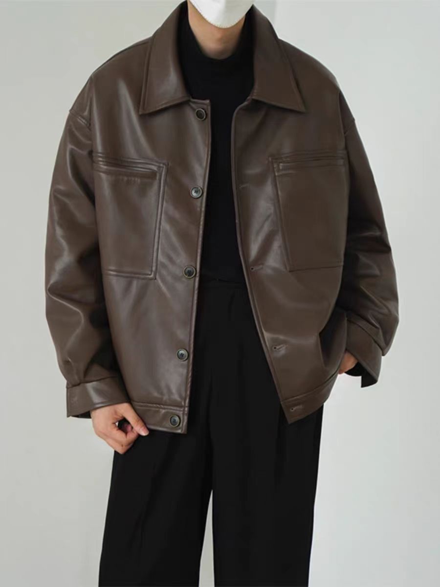 Japanese Brand × Vintage Korean fashion retro faux leather jacket Size US M / EU 48-50 / 2 - 2 Thumbnail