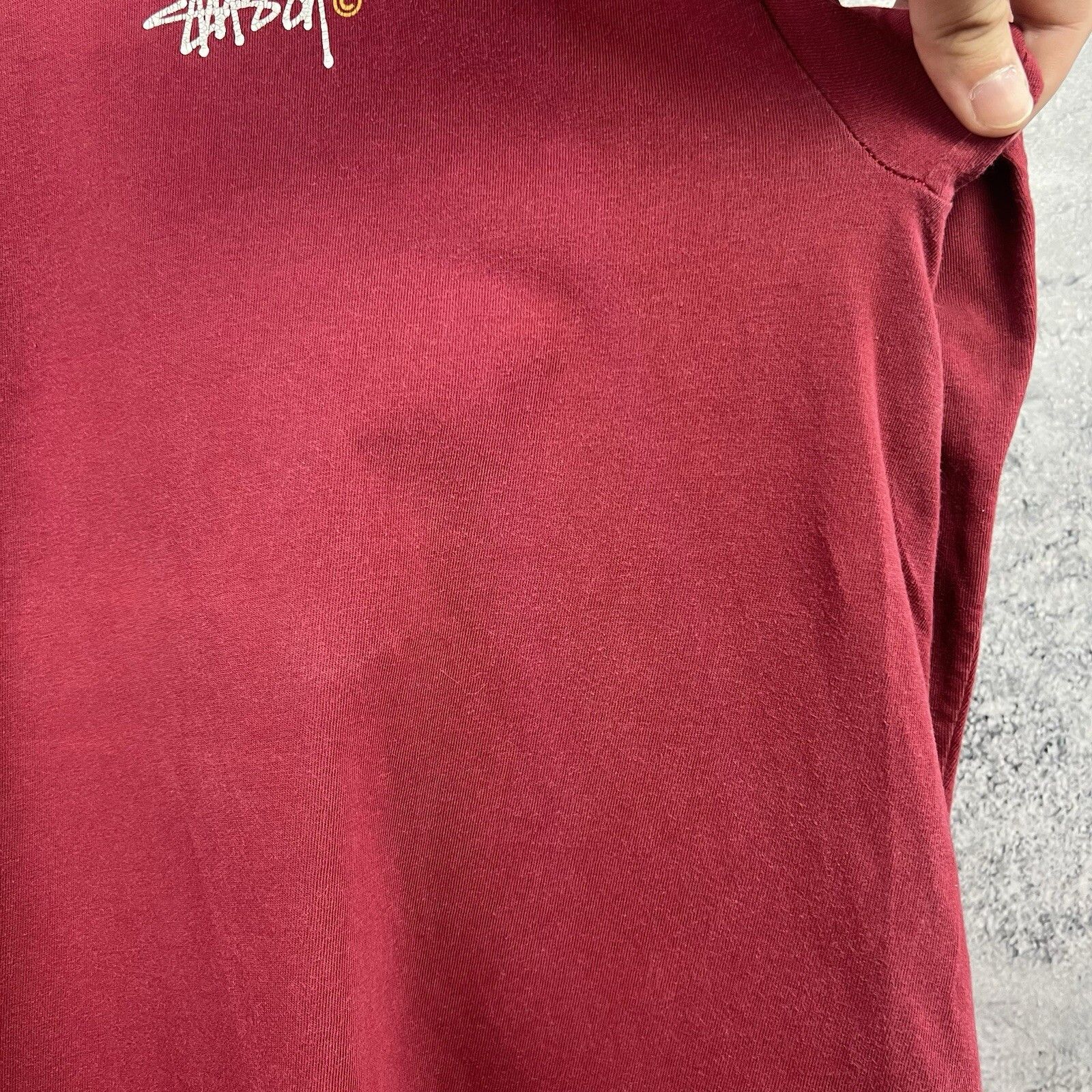 Stussy Stussy Longsleeve Men's Size L Red Cotton Big Logo Size US L / EU 52-54 / 3 - 12 Thumbnail