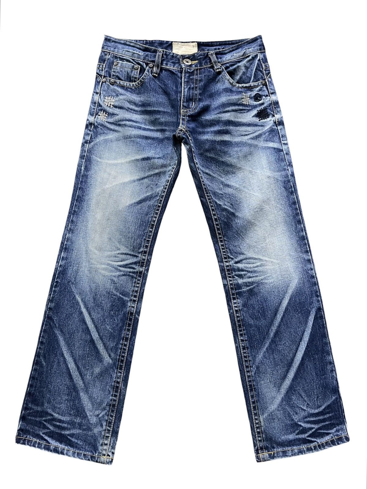 Lolita Jeans 💀Ultra Rare Lolita Skull Grunge Washed Whisker Denim 31 Size US 31 - 5 Thumbnail
