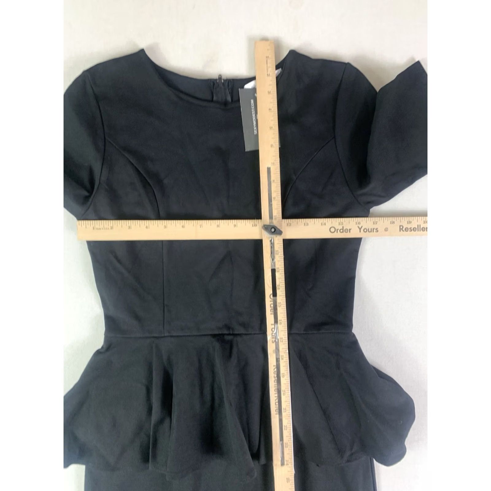 Vintage BRIGITTE BRIANNA Pepium Dress WOMENS Large Black NWT A-LINE PENCIL NEW Dress Size L / US 10 / IT 46 - 2 Thumbnail