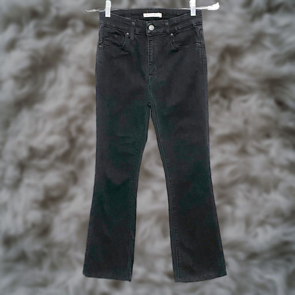 Levi's VINTAGE Levi's 725 High Rise Bootcut Black Jeans Womens 23x26.5 Size 40" / US 18 - 1 Thumbnail