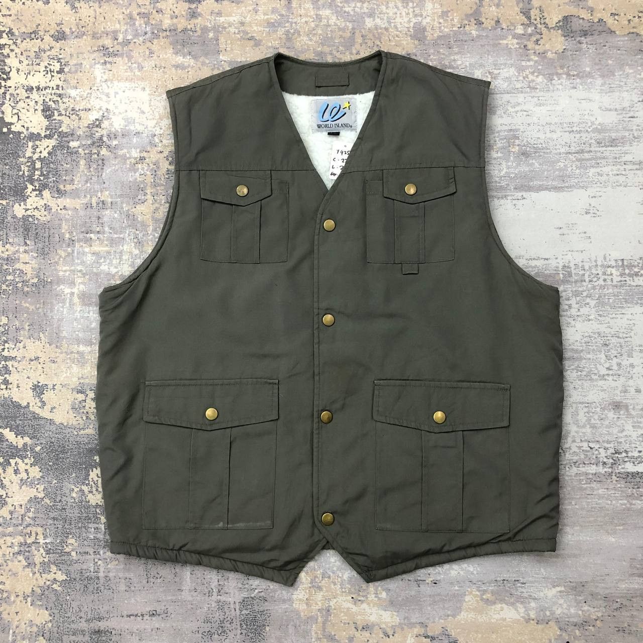 Japanese Brand × Vintage Y425 VTG WORLD ISLAND TACTICAL FLEECE VEST Size US L / EU 52-54 / 3 - 1 Thumbnail