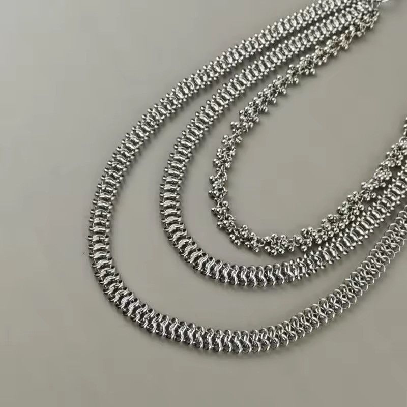 Jewelry Cuban Style Stainless Steel Pants Chain Size ONE SIZE - 6 Thumbnail