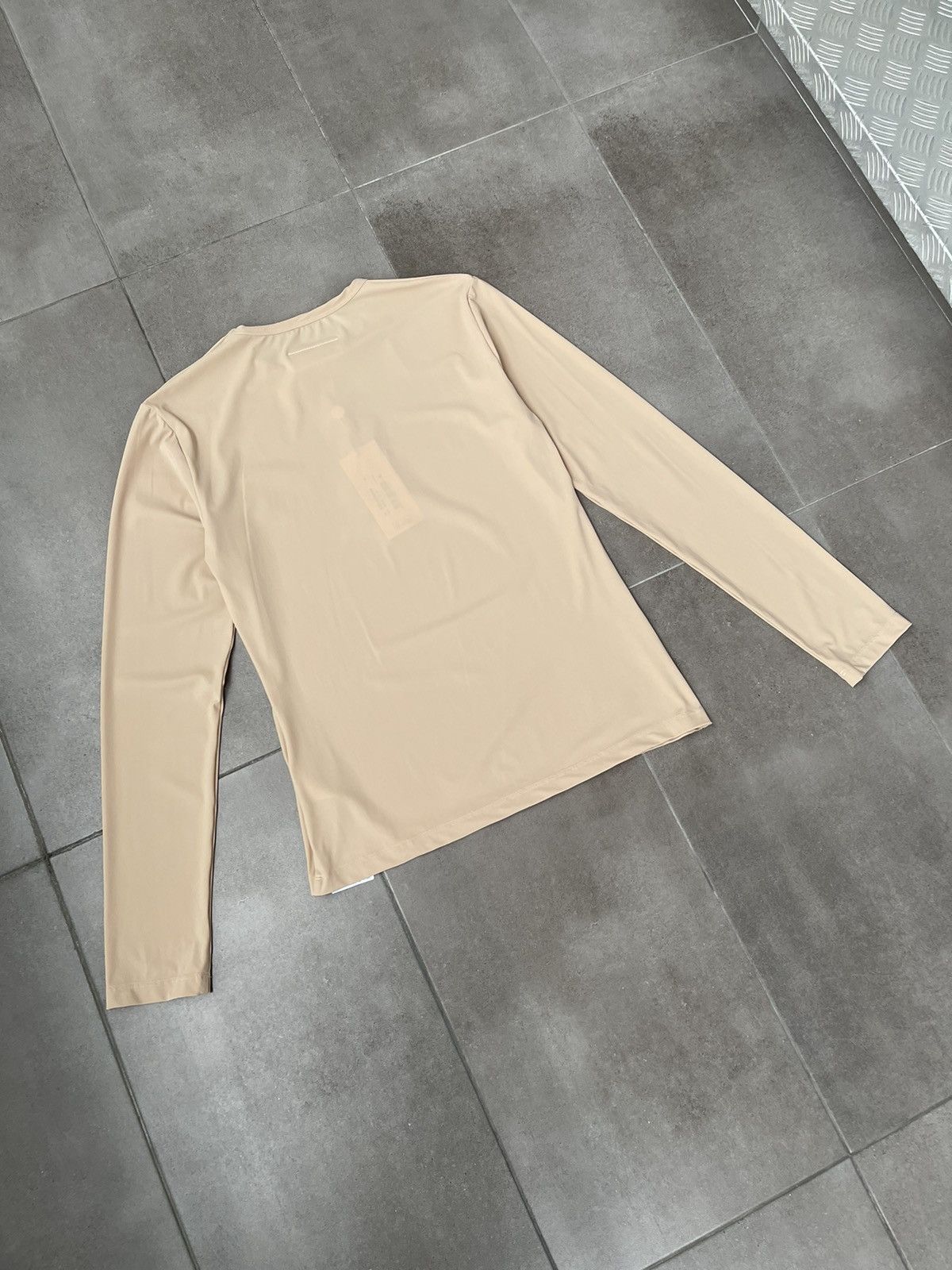 Maison Margiela !DS! SS23 Maison Margiela Printed Logo Beige Long Sleeve Size L / US 10 / IT 46 - 15 Thumbnail