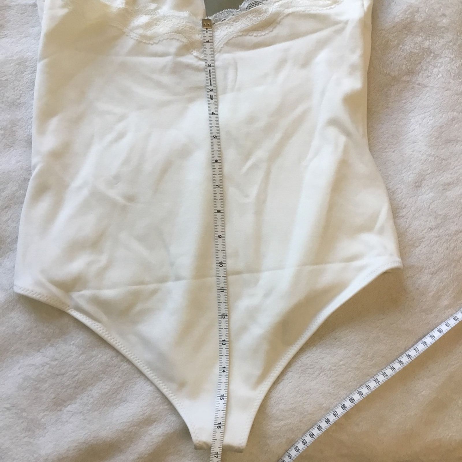 Other Love Bonito White Amalthea Padded Lace Trim Bodysuit Size M / US 6-8 / IT 42-44 - 15 Thumbnail