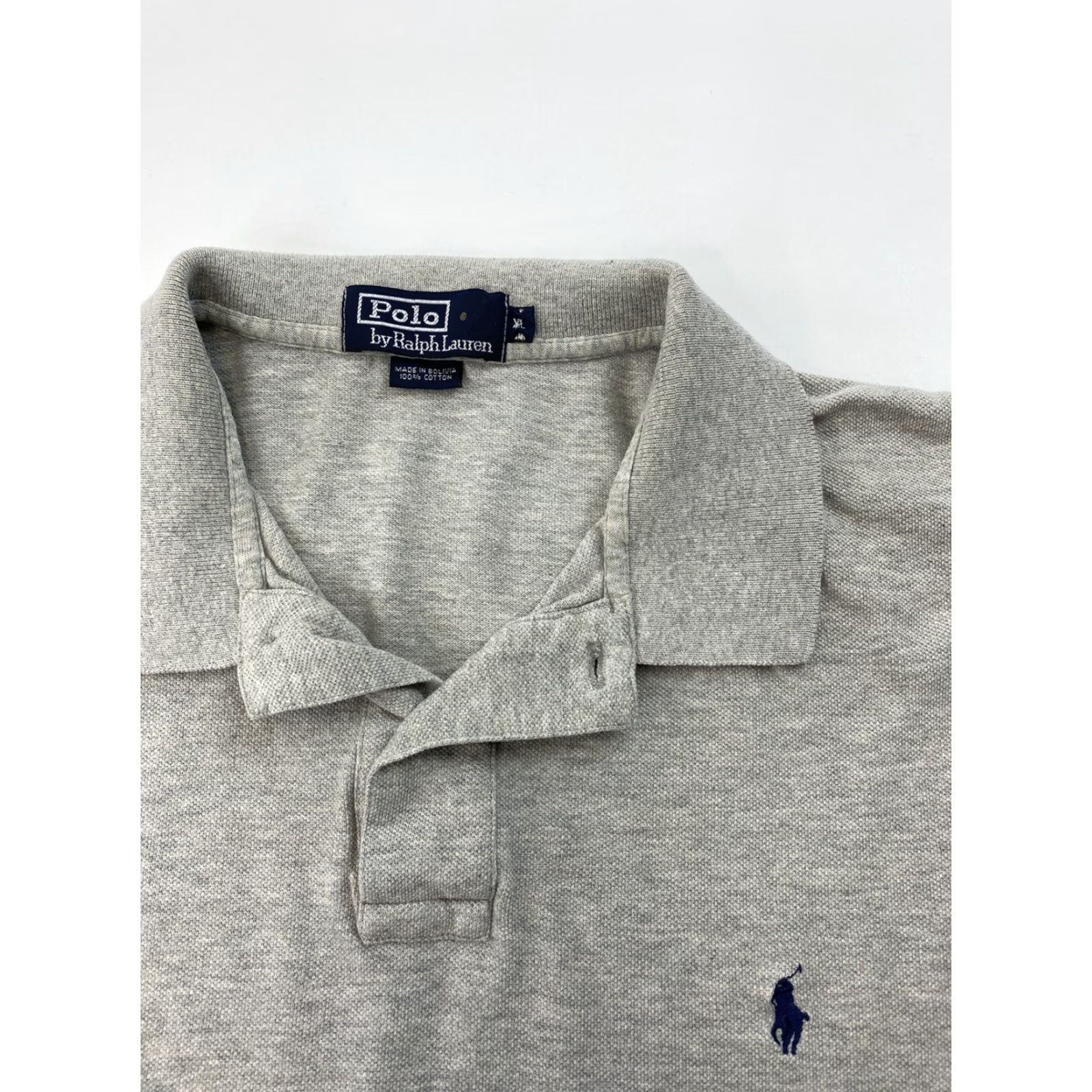 Polo Ralph Lauren VINTAGE Polo Ralph Lauren Shirt Mens XL Gray Short Sleeve Polo Shirt Preppy Mens XL Gray Short Sleeve Vintage Preppy Size US XL / EU 56 / 4 - 3 Thumbnail