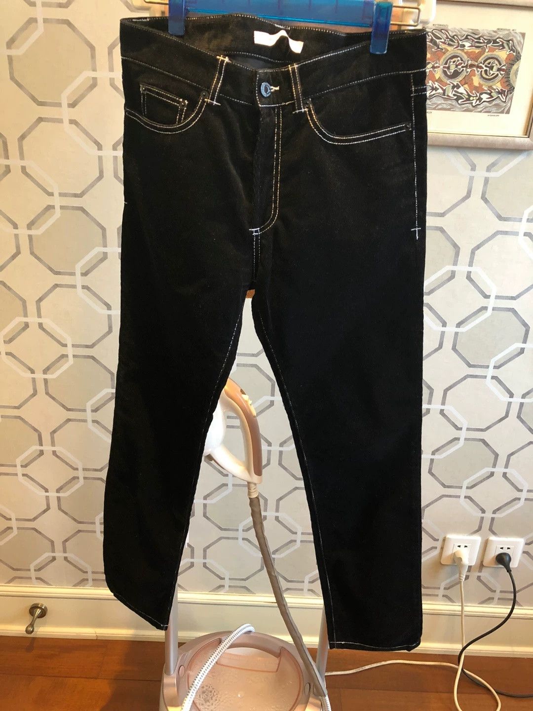 Givenchy Givenchy Limited Black Corduroy Slim Pants Size US 30 / EU 46 - 1 Thumbnail