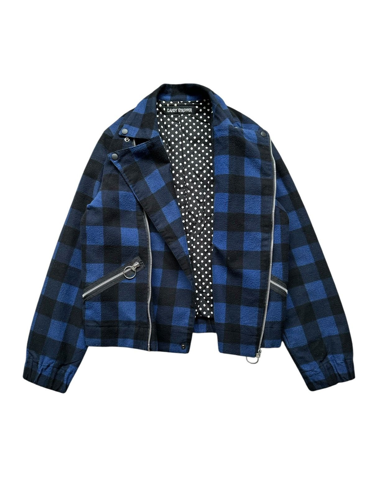 Hysteric Glamour 🔥 Cyberpunk 🔥00's Candy Stripper plaid punk jacket Size US M / EU 48-50 / 2 - 4 Thumbnail