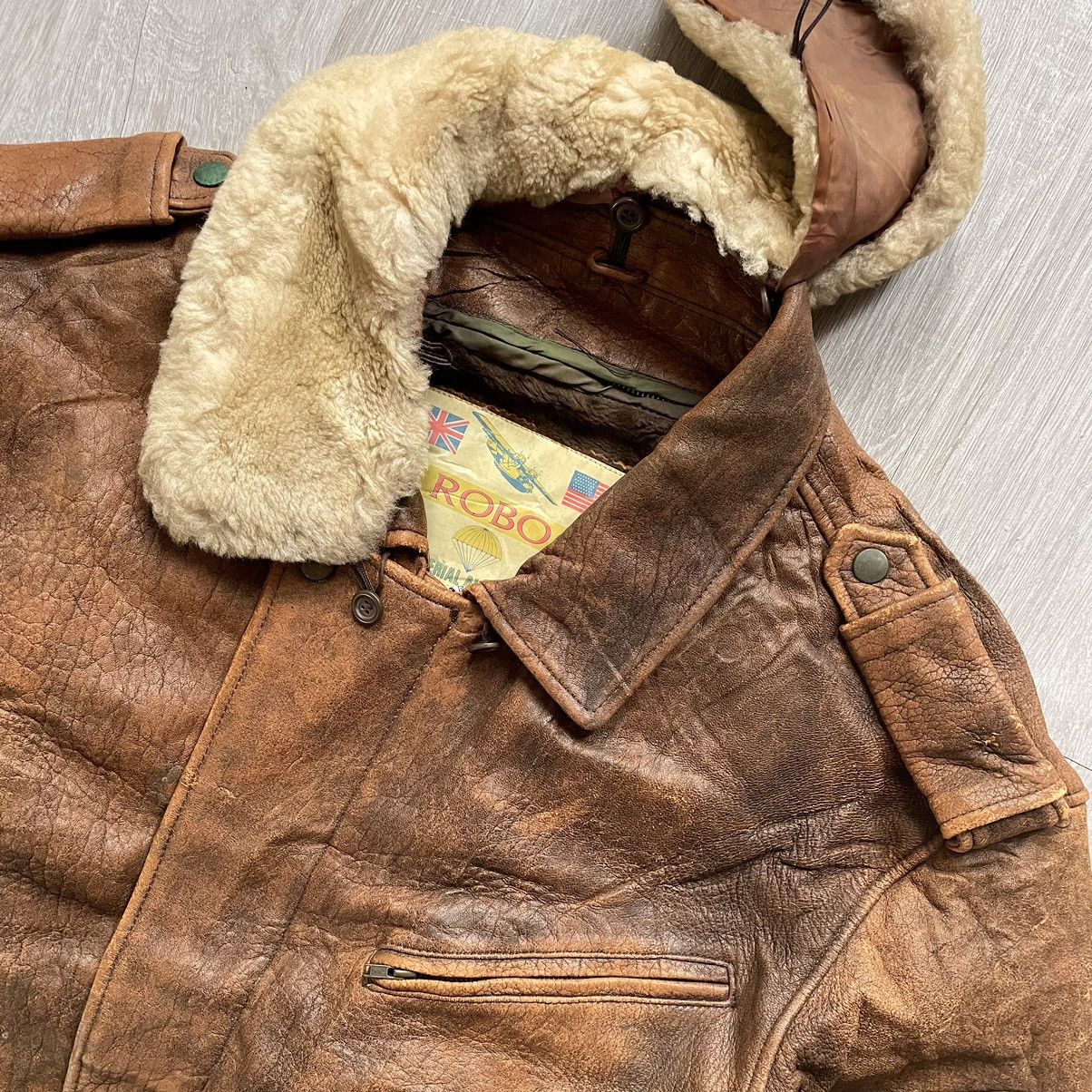 Other Robo 1941 Vintage Bomber Pilot Genuine Leather Jacket Size US XL / EU 56 / 4 - 3 Thumbnail