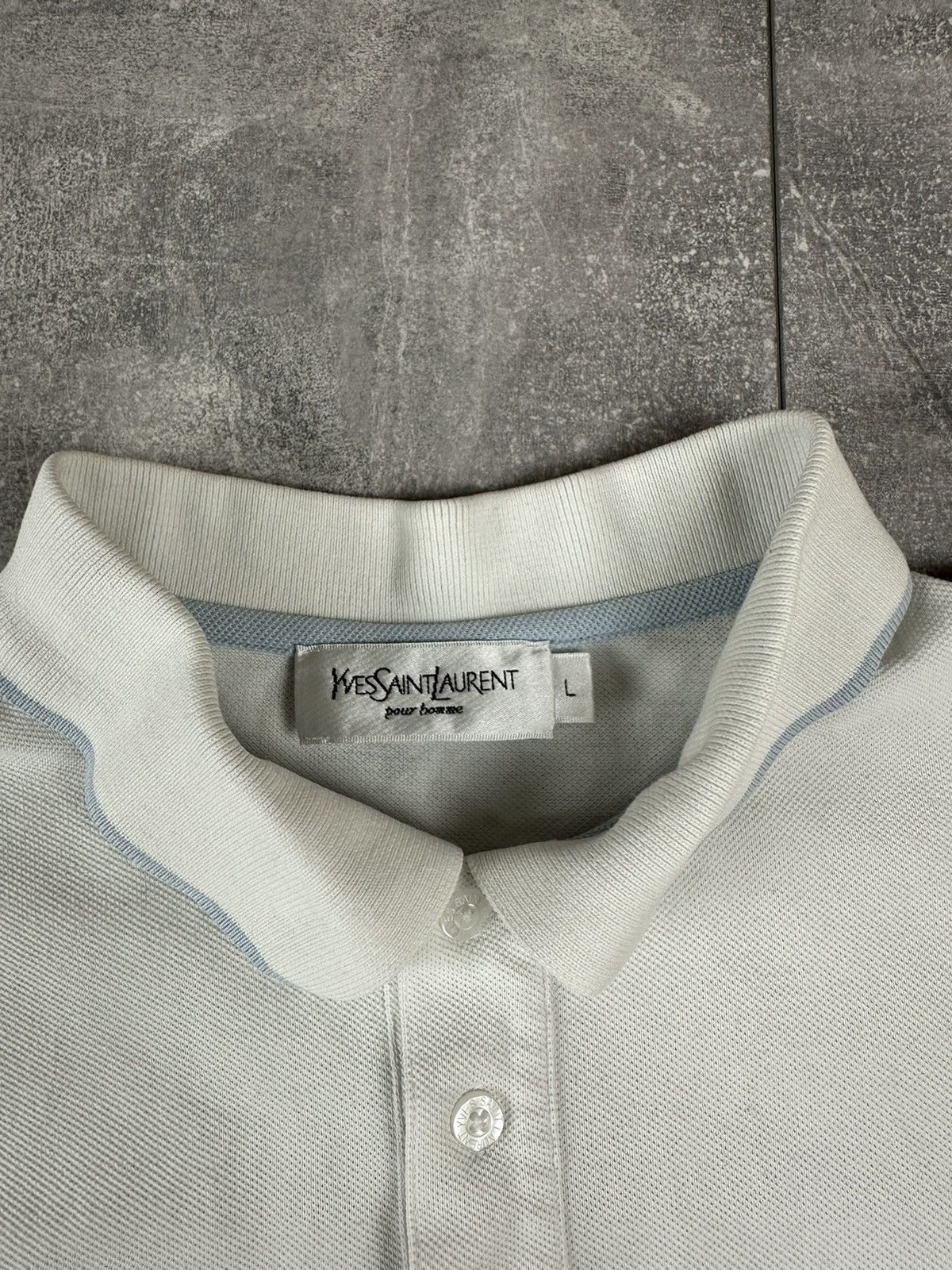 Yves Saint Laurent Yves Saint Lauren Small Logo Luxury Polo T-Shirt Size US L / EU 52-54 / 3 - 6 Thumbnail