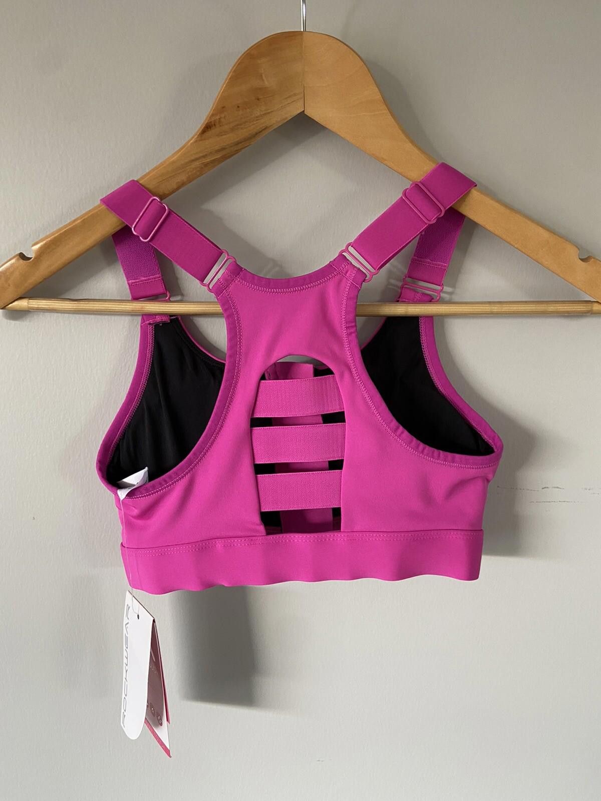 Rocawear ROCKWEAR CROP SPORTS BRA ACTIVE TOP PINK NEW ~ Size 6 Size XS / US 0-2 / IT 36-38 - 5 Thumbnail