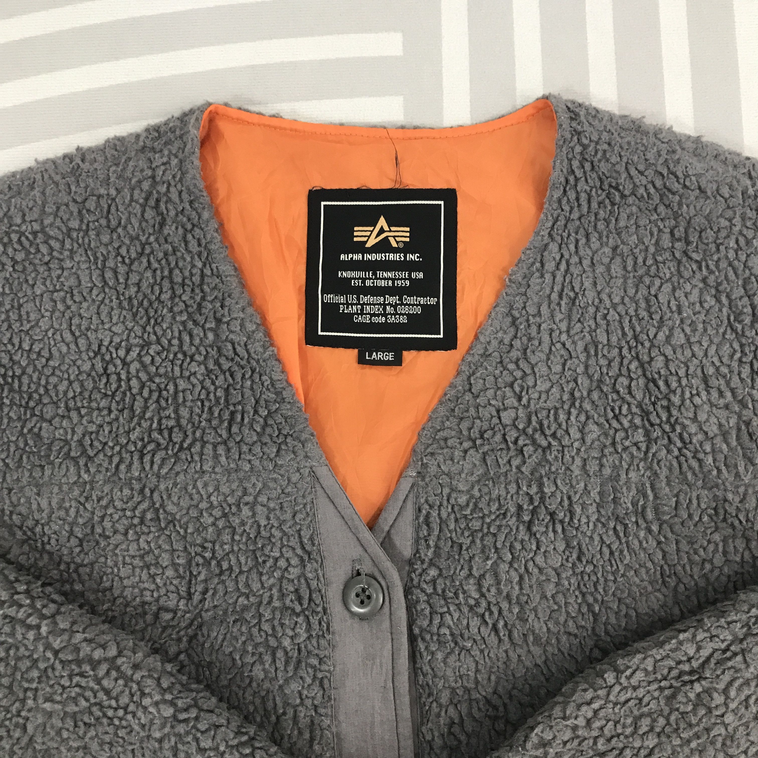 Alpha Industries × Vintage Vintage Alpha Industries sherpa fleece button Jacket Size US L / EU 52-54 / 3 - 8 Thumbnail