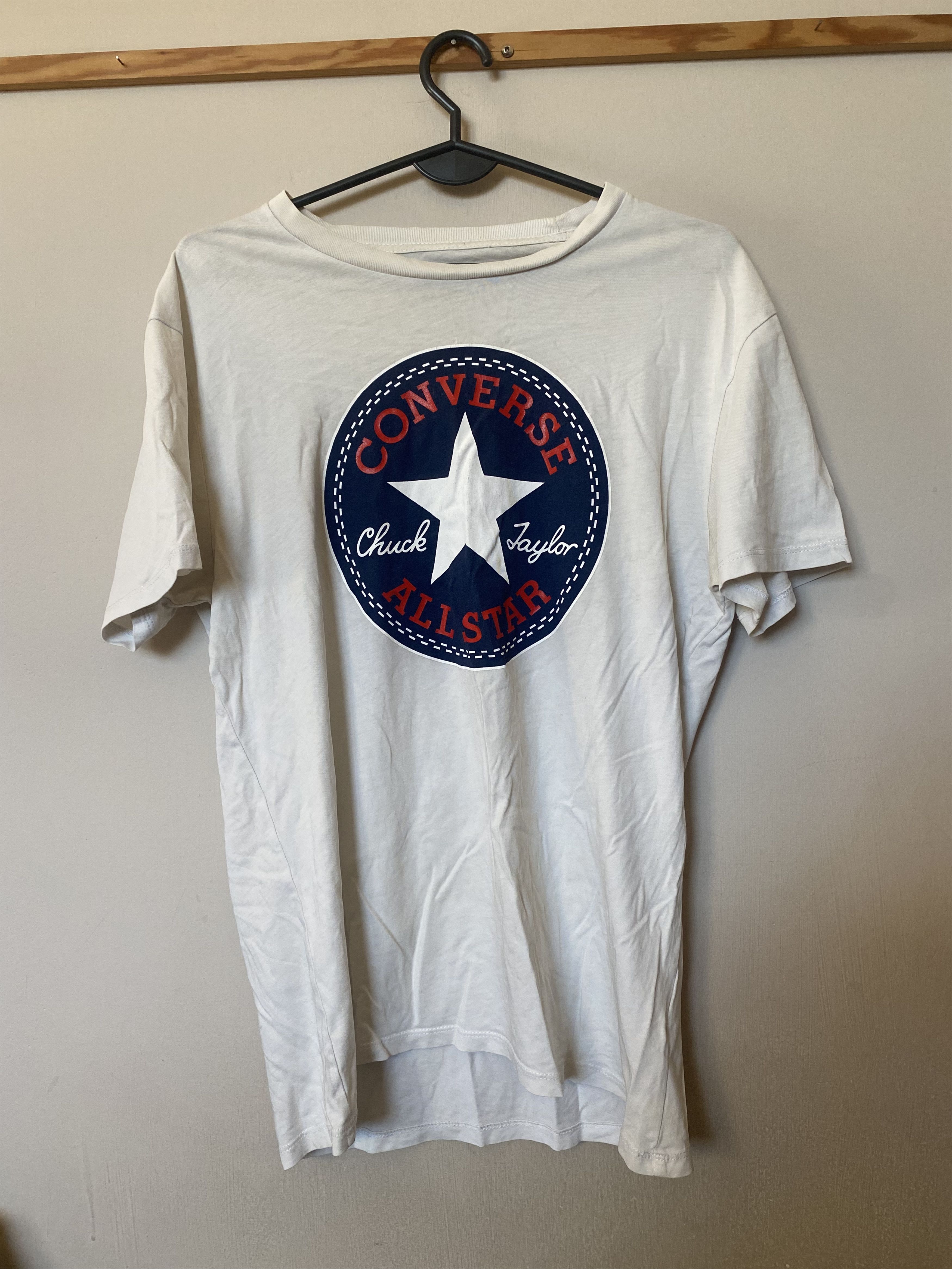 Converse Men's T-Shirt - White - CONVERSE - SALE Size US M / EU 48-50 / 2 - 1 Thumbnail