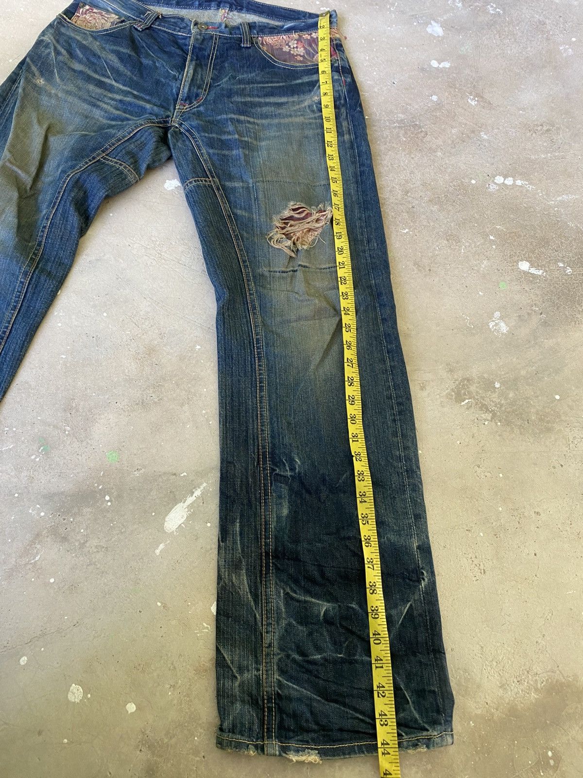 Eternal ETERNAL Japanese Floral Repair Distressed Denim Size US 34 / EU 50 - 16 Thumbnail