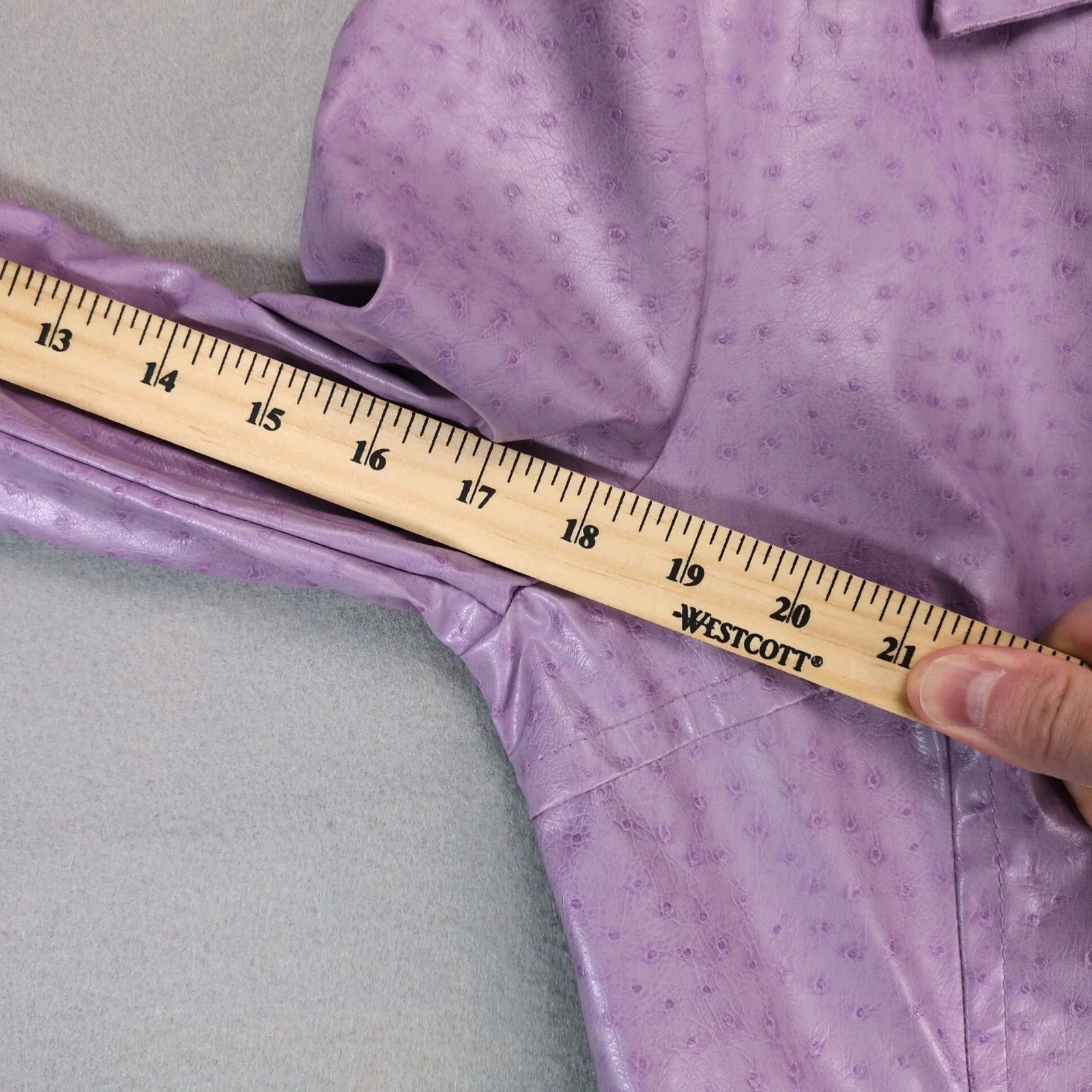 Other Static Purple Ostrich Embossed Faux Leather Coat Women's M Size M / US 6-8 / IT 42-44 - 10 Thumbnail