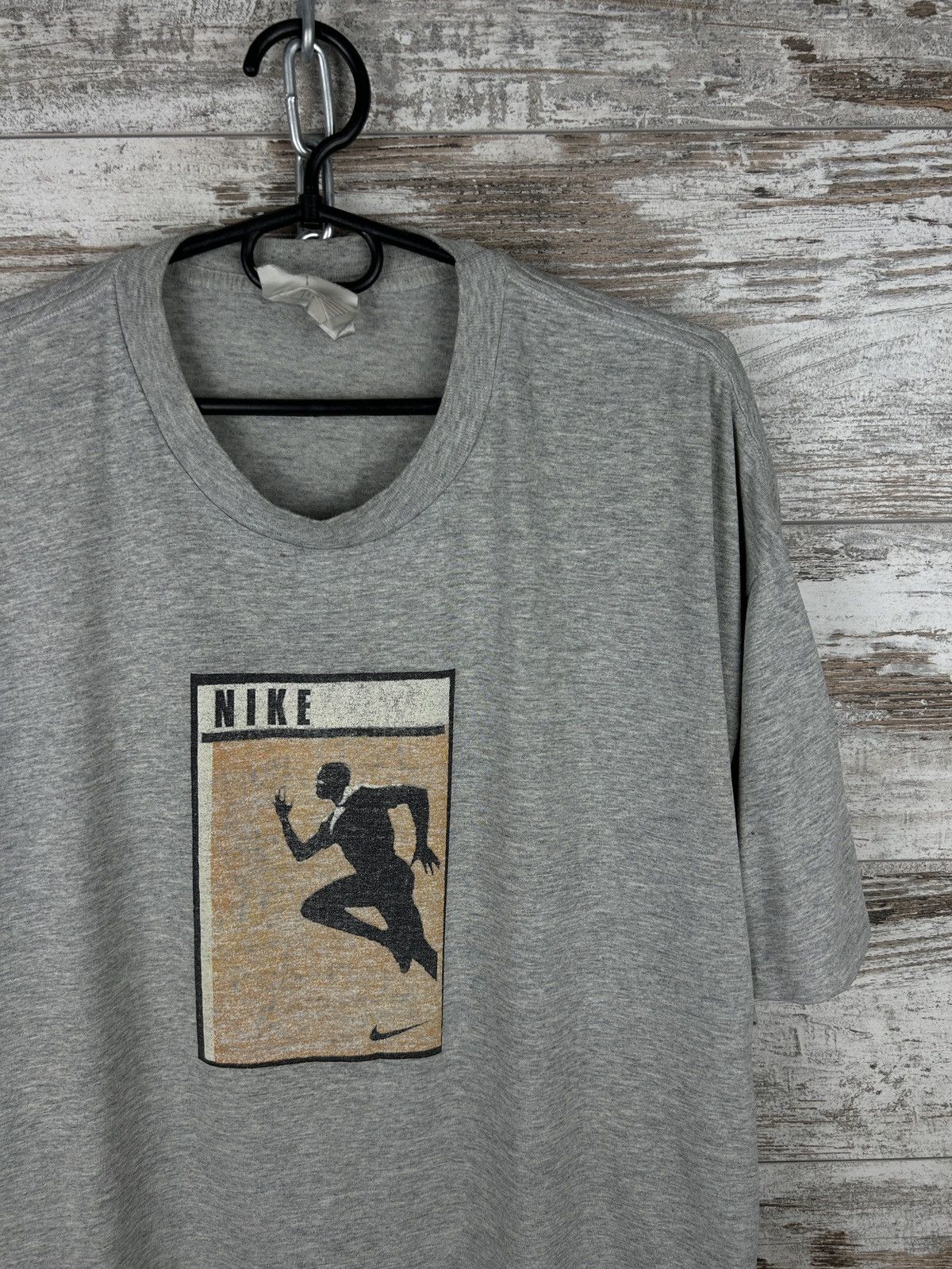 Nike Mens Vintage Nike swoosh running T-shirt tee streetwear rare Size US XL / EU 56 / 4 - 2 Thumbnail