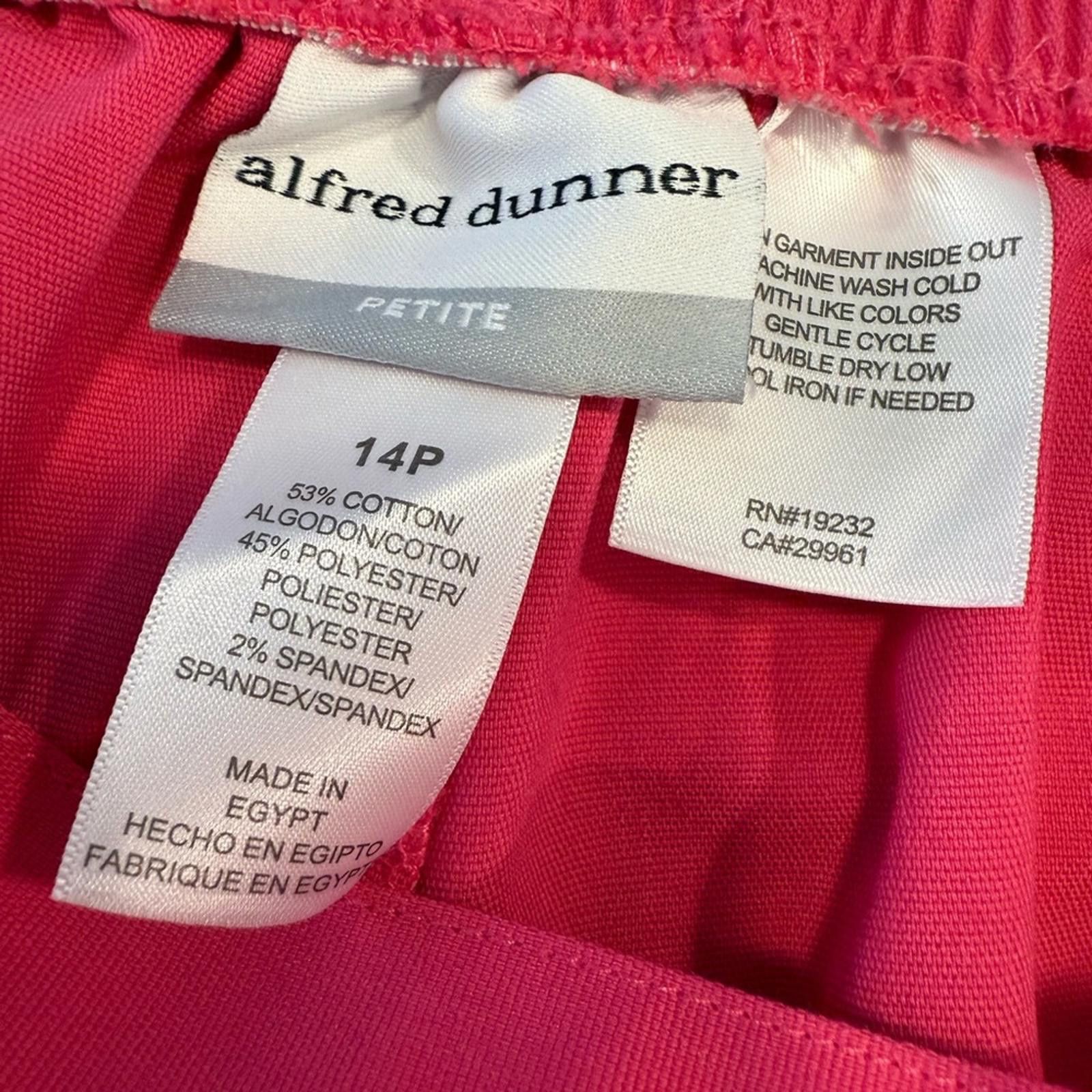 Other Alfred Dunner Petite crop pants pink elastic waist SZ 14P Size 36" / US 14 / IT 50 - 5 Thumbnail