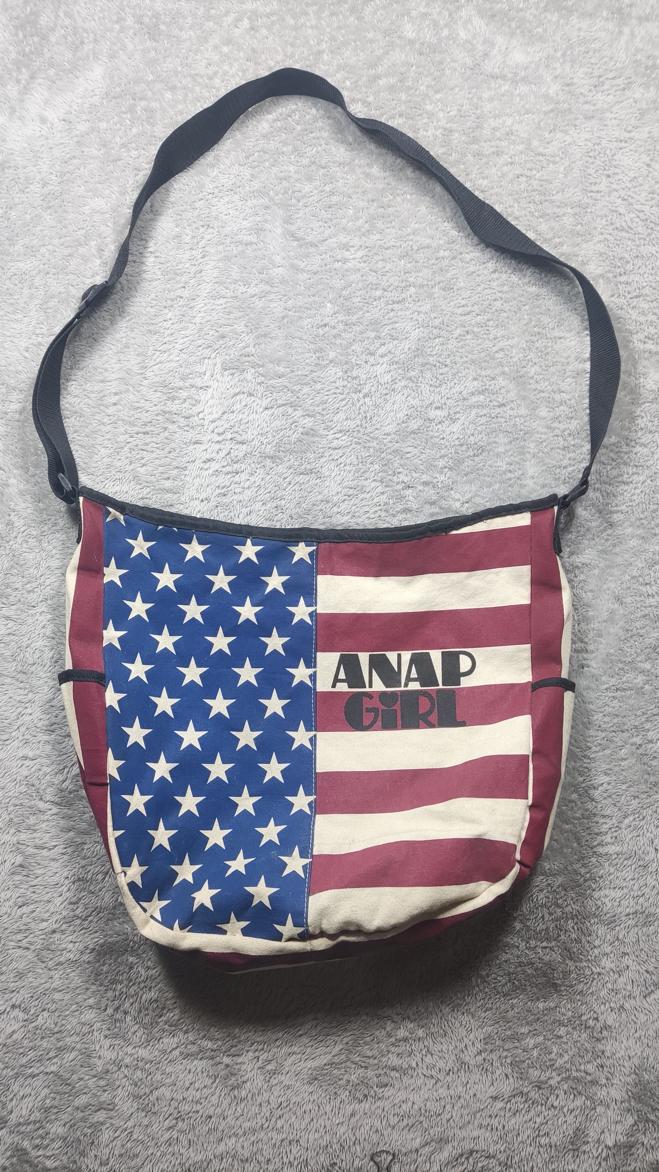 Japanese Brand × Vintage VINTAGE ANAP GIRL USA FLAG SHOULDER BAG Size ONE SIZE - 1 Thumbnail