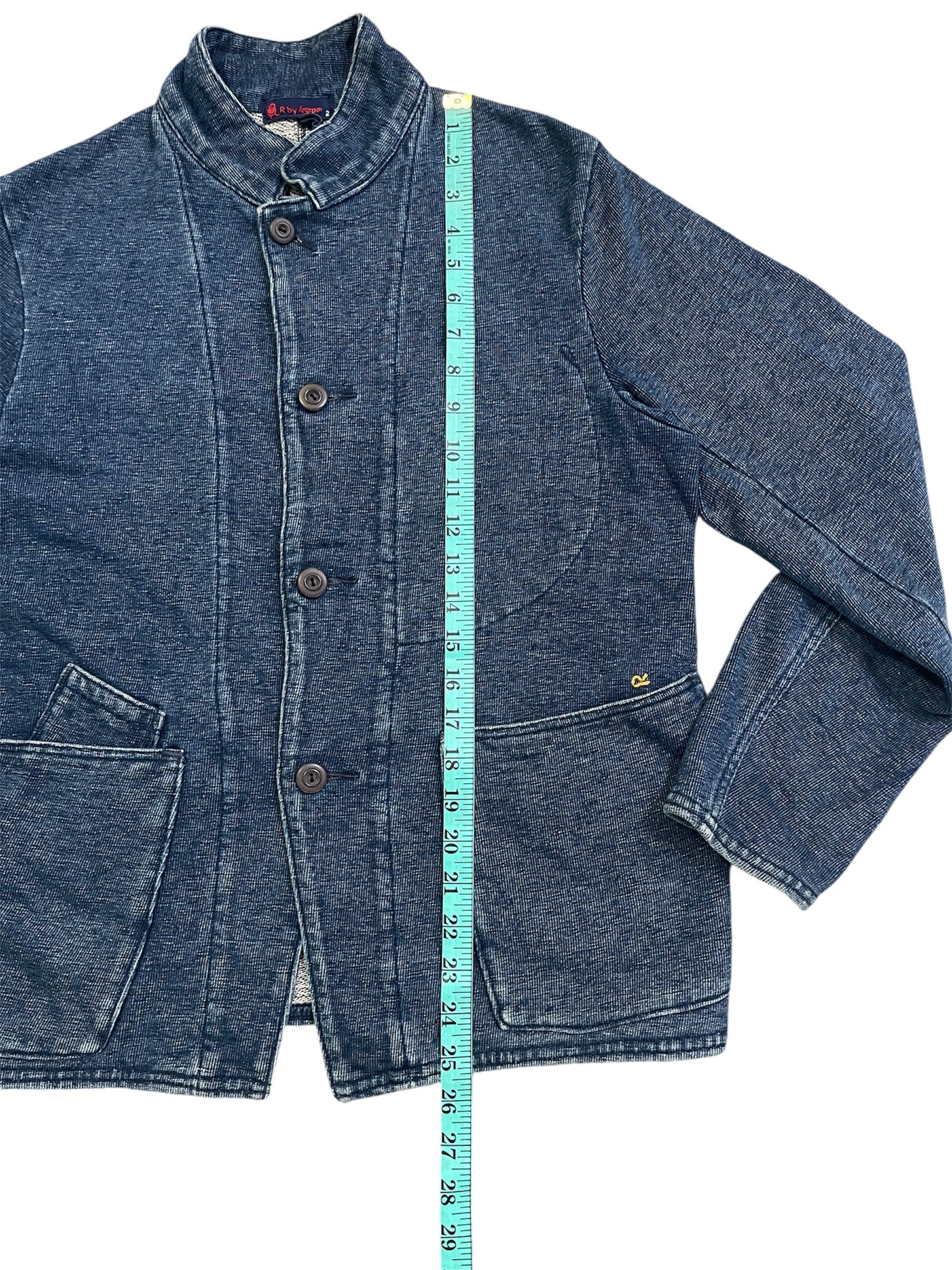 45rpm × Japanese Brand R by 45RPM Blue Indigo Cotton Knit Chore Jacket Size US M / EU 48-50 / 2 - 9 Thumbnail
