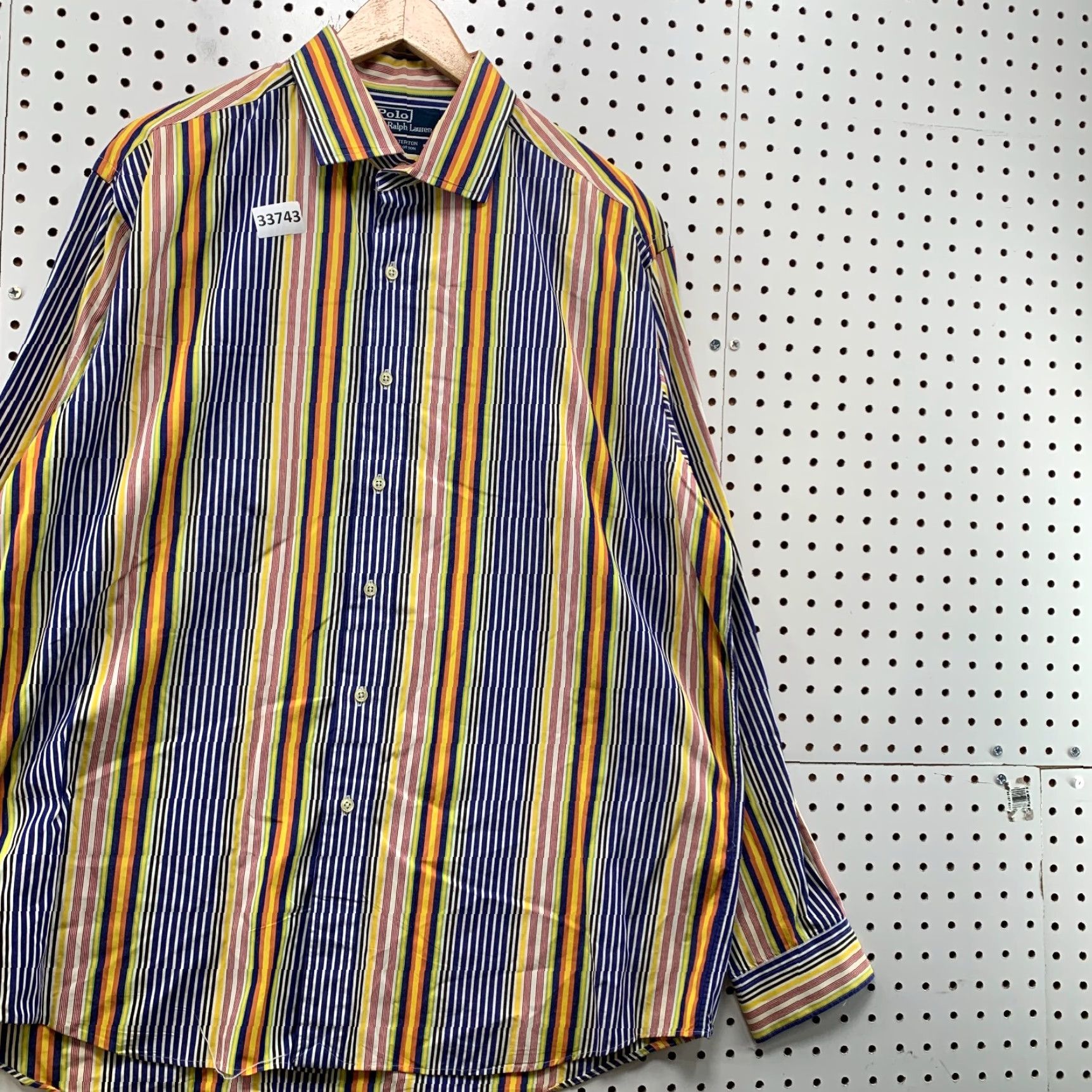 Polo Ralph Lauren VINTAGE Polo Ralph Lauren Westerton Button Down Shirt Mens XL Yellow Striped 26x33 Preppy Western 90s Mens Size US XL / EU 56 / 4 - 4 Thumbnail