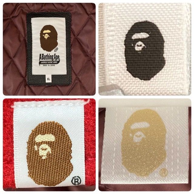 Bape BAPE Giant Head Leather Sleeve Varsity Jacket a bathing ape Size US XL / EU 56 / 4 - 9 Thumbnail