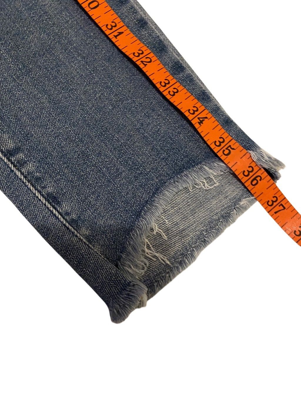 Levi's Levis 721 High Rise Skinny Jeans Fringe Cuff Western Boho Size 27" / US 4 / IT 40 - 11 Thumbnail