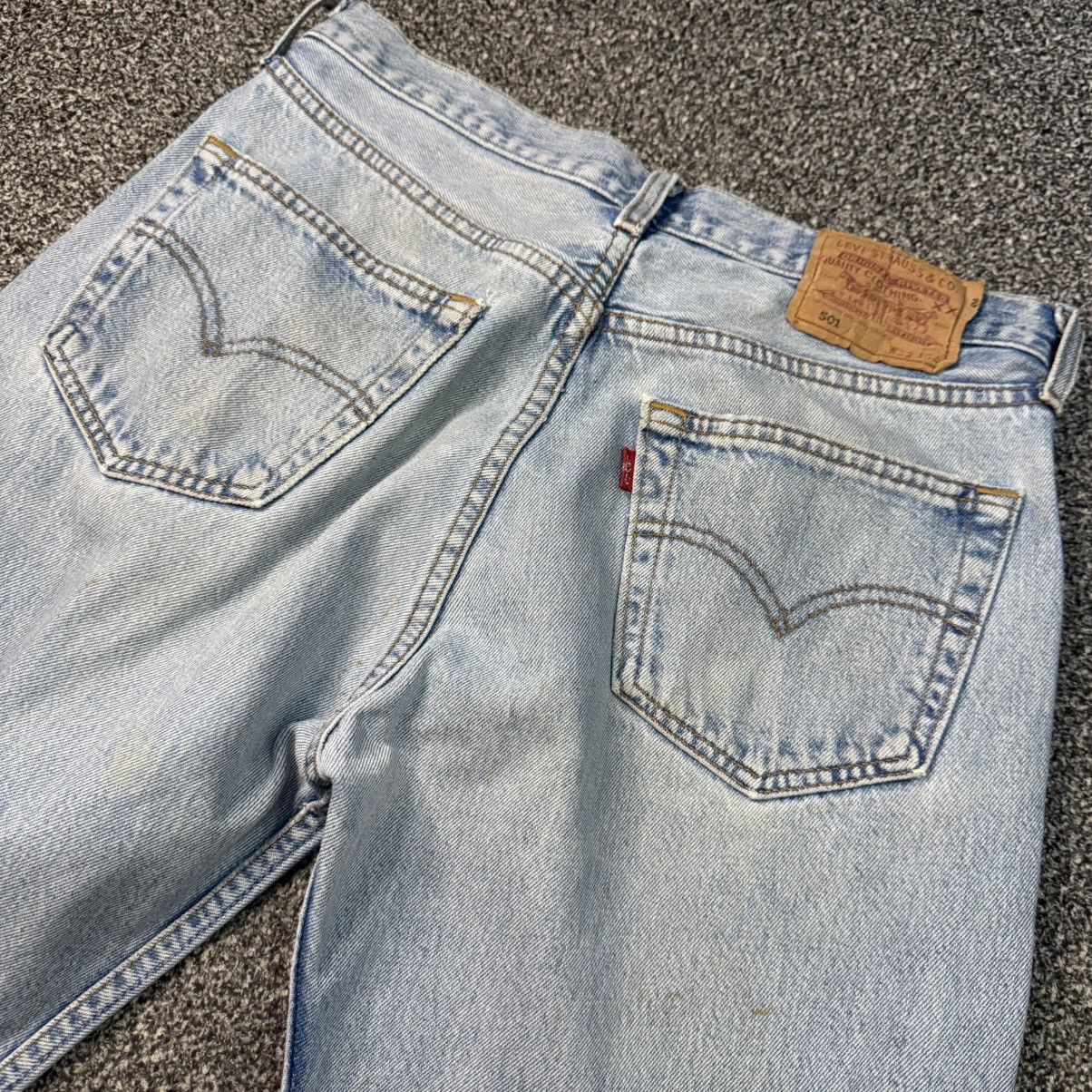 Levi's 🔥🇯🇵 Vintage Y2K Levis 501 Distressed Denim Size US 32 / EU 48 - 4 Thumbnail