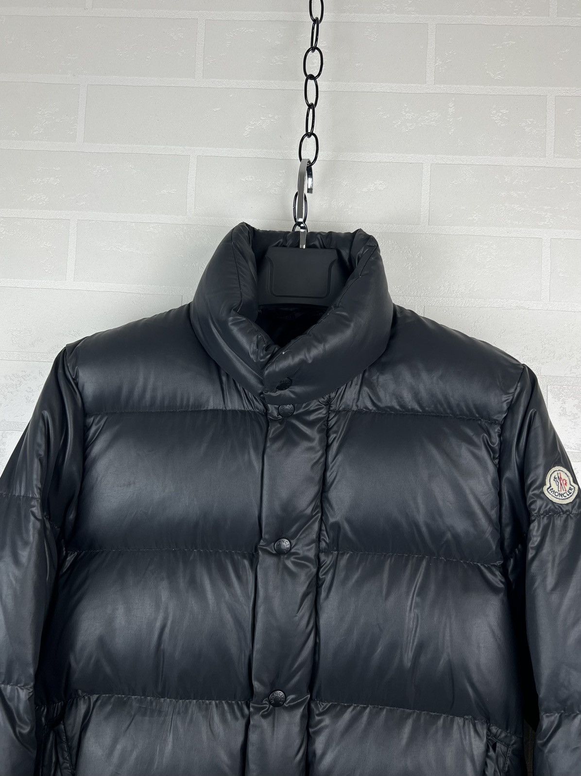 Moncler MONCLER Jacket Down Puffer Patch Logo Black Vintage Rare Men Size US S / EU 44-46 / 1 - 4 Thumbnail
