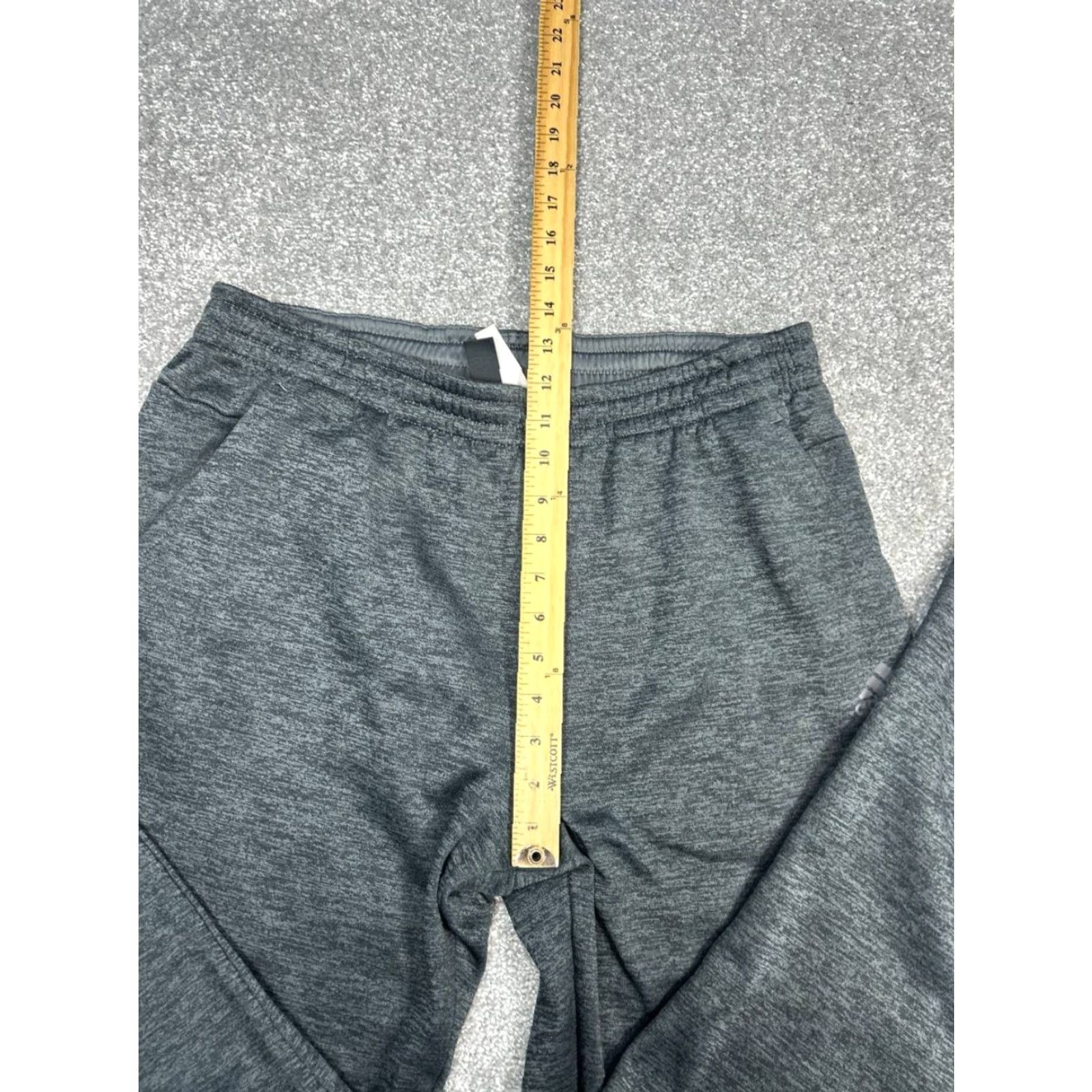 Adidas Adidas Sweatpants Mens Large Gray Fleece Lined Drawstring Ankle Zip Athleisure Size US 33 - 4 Thumbnail