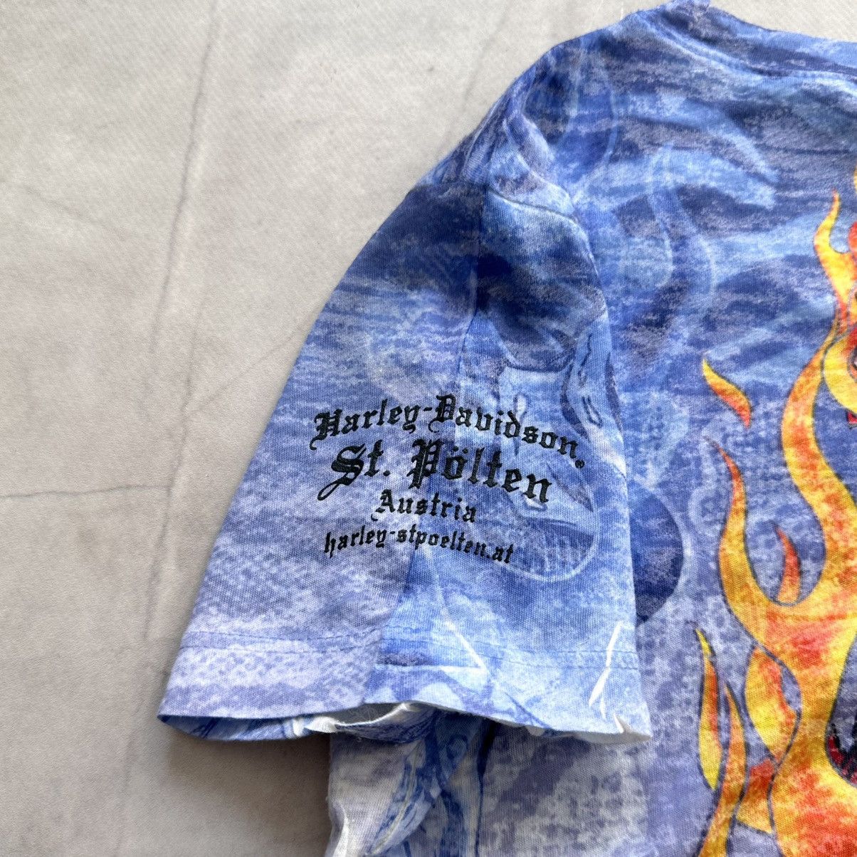 Hysteric Glamour 00s Tribal Flame Harley Davidson T Shirt Affliction Ed Hardy Size S / US 4 / IT 40 - 13 Thumbnail