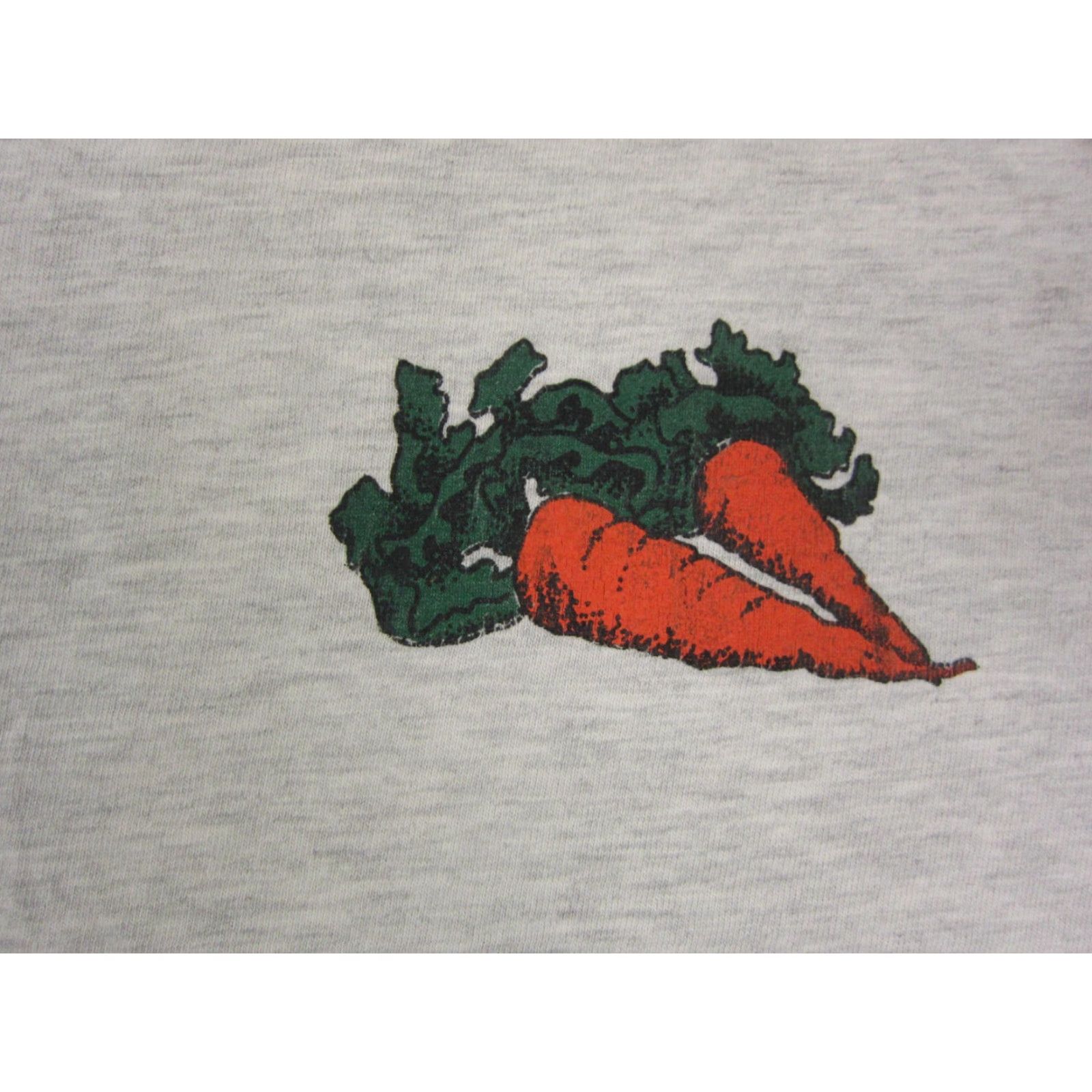 Hanes VINTAGE Hanes Shirt Adult Medium Gray 80s 90s School Classic Carrots Made in USA Mens T-Shirt Crew Neck Short Sleeve Size US M / EU 48-50 / 2 - 2 Thumbnail