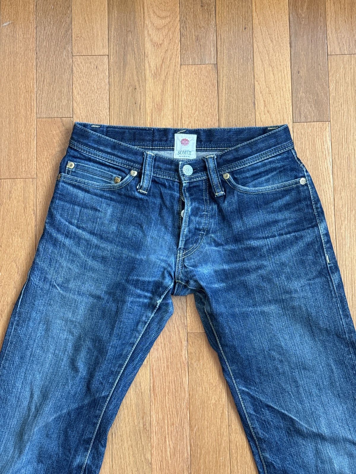 SOMET Raw Japanese Denim Jeans Size US 26 / EU 42 - 1 Thumbnail