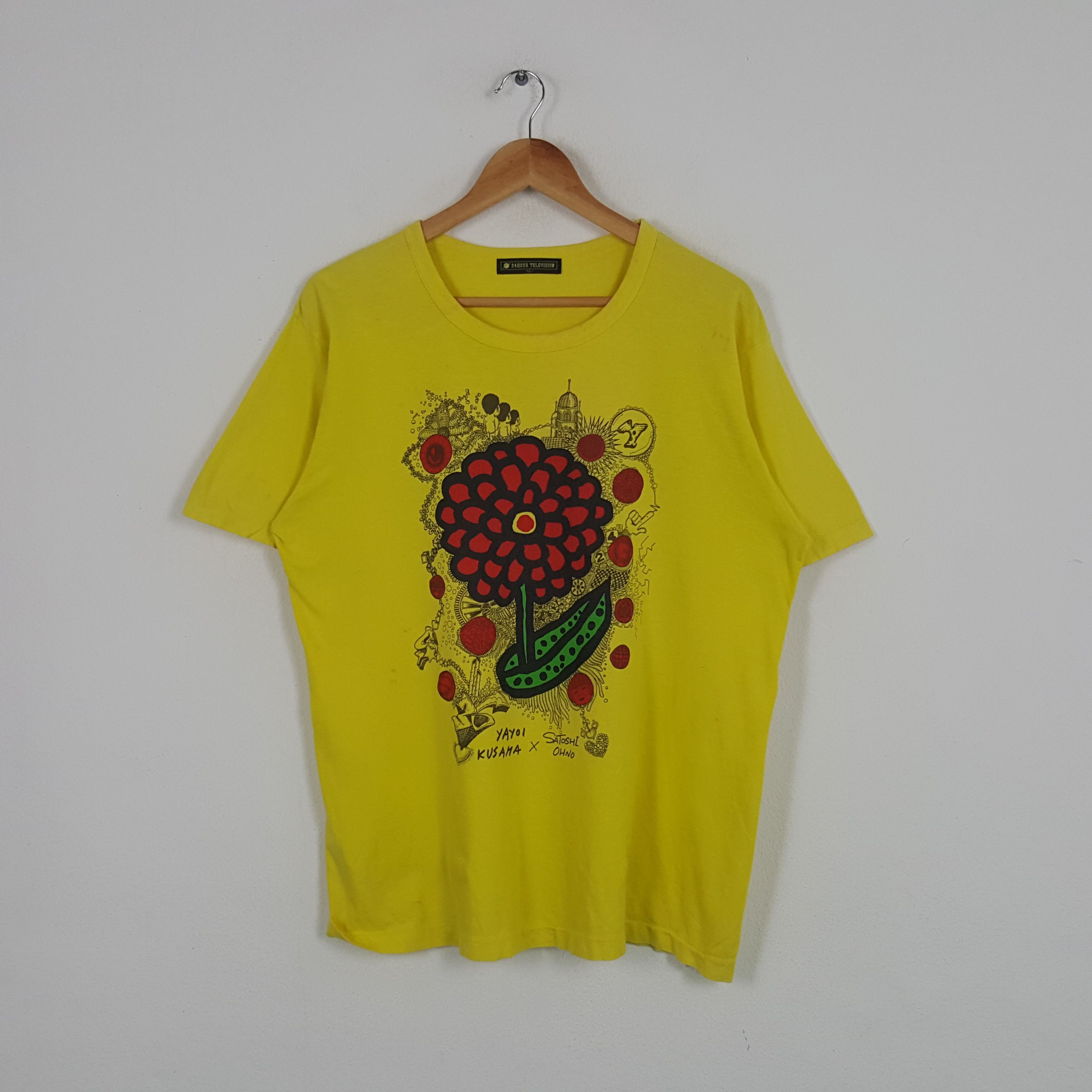 Japanese Brand × Vintage × Yayoi Kusama Vintage Yayoi Kusama X Satoshi Oh no Japanese Art Tshirt Size US XL / EU 56 / 4 - 1 Thumbnail