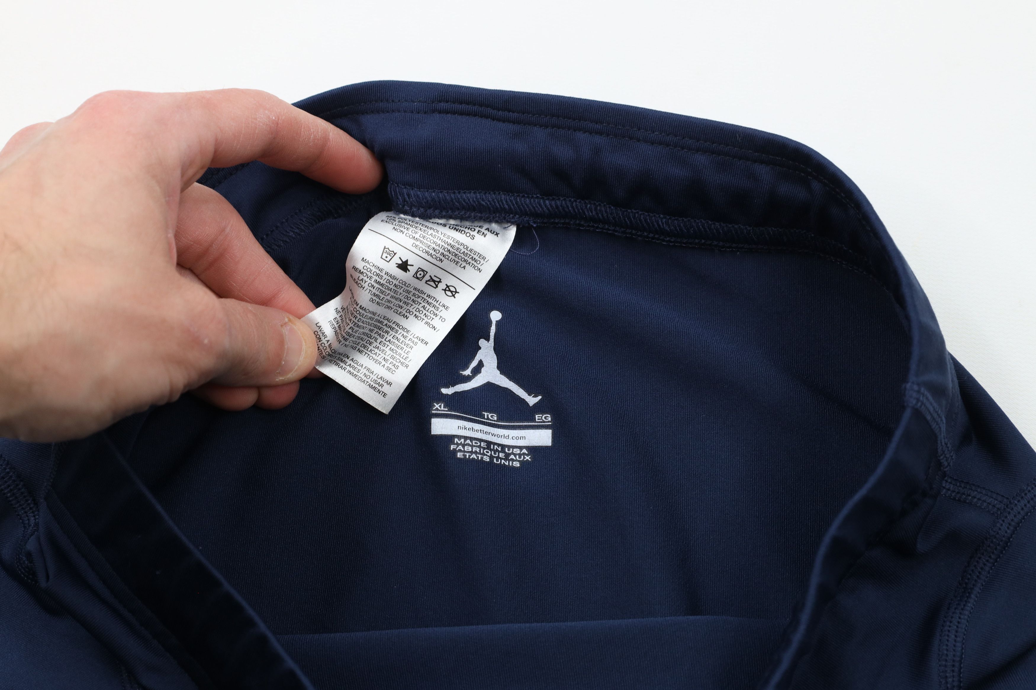 Nike × Vintage Nike Air Jordan University of Michigan Spandex Shorts USA Size US 36 / EU 52 - 6 Thumbnail