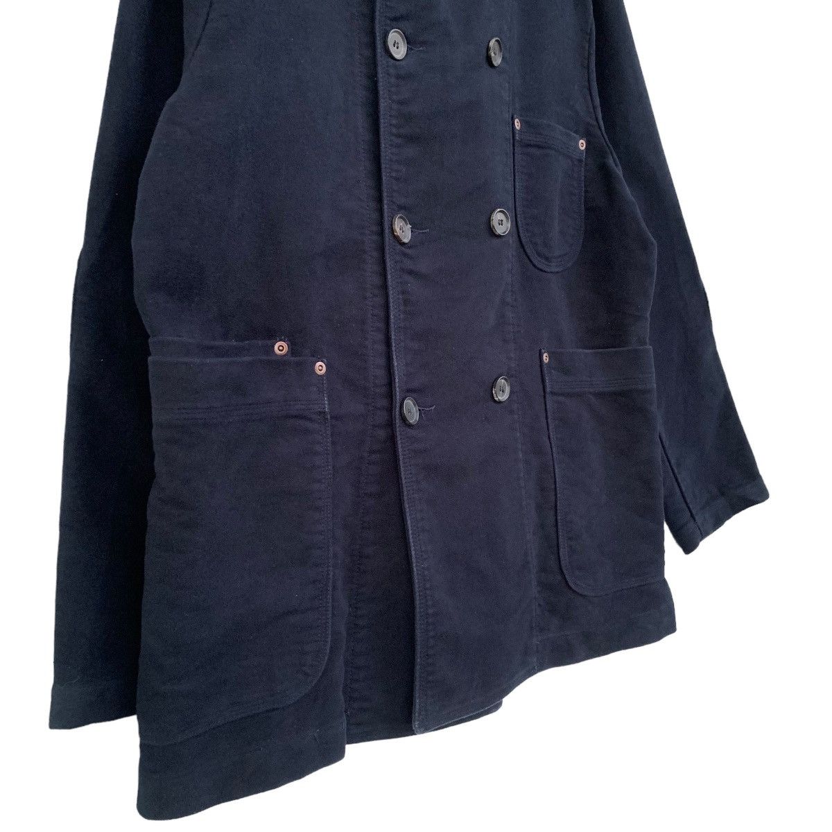 Billy Reid × Vintage Bond Peacoat Suede Cotton Copper Rivet Pocket Jacket Size US L / EU 52-54 / 3 - 8 Thumbnail