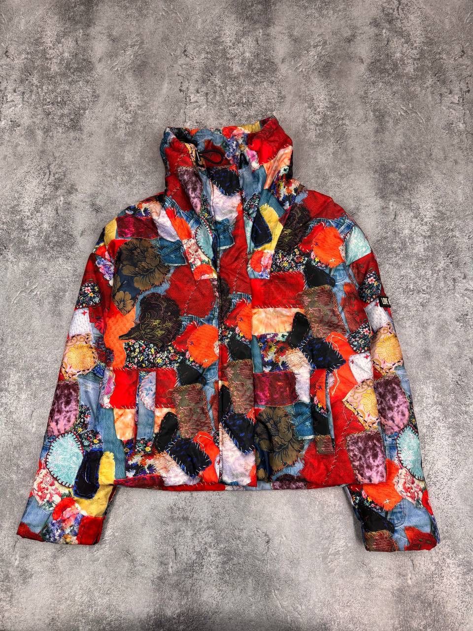 Love Moschino Love Moschino Patchwork Puffer Jacket Multicolor Women's Size M / US 6-8 / IT 42-44 - 1 Thumbnail